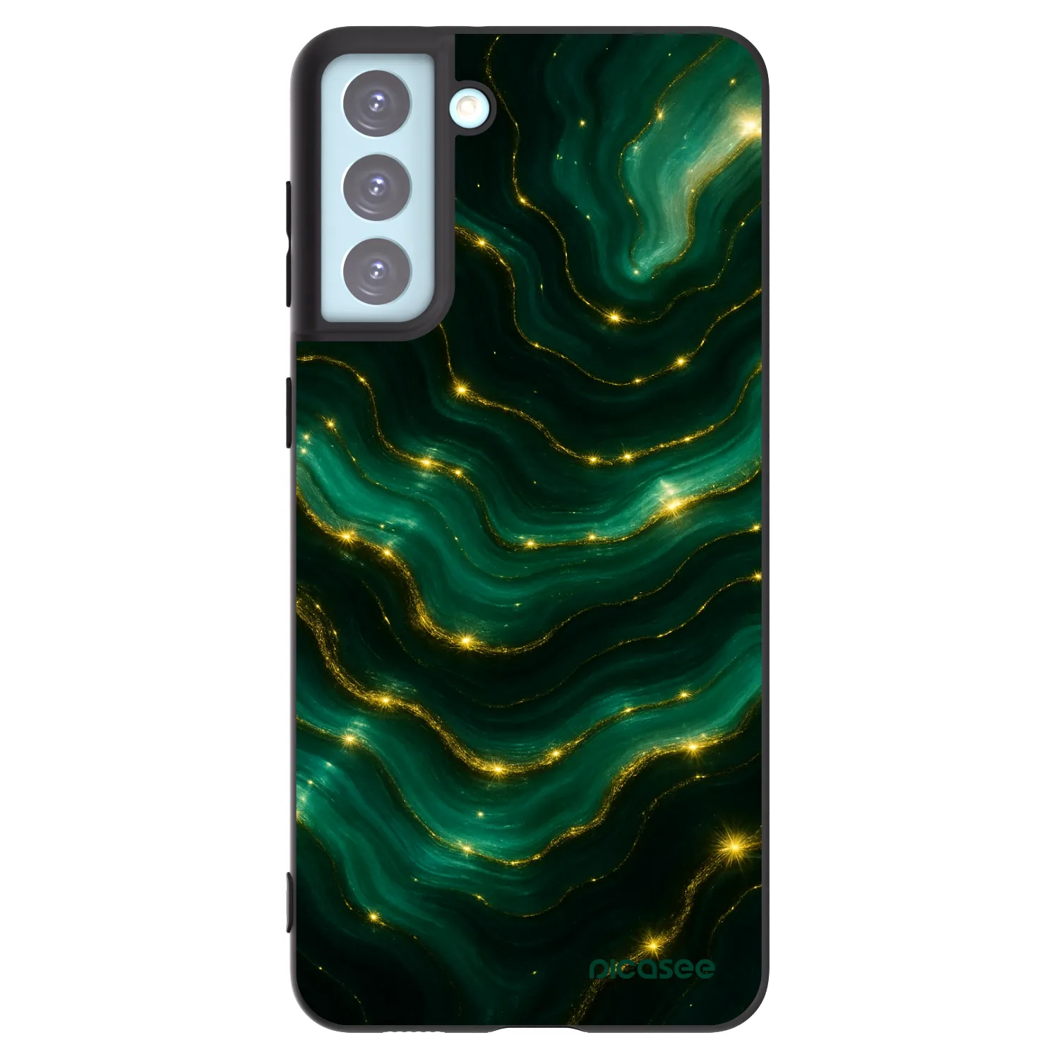 Picasee silikónový čierny obal pre Samsung Galaxy S21+ 5G G996F - Emerald