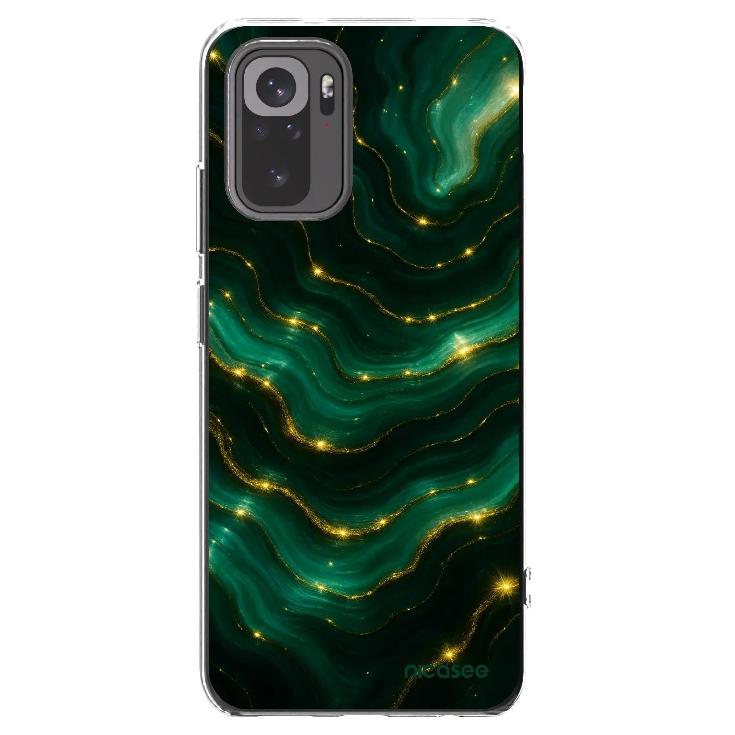 Picasee silikónový prehľadný obal pre Xiaomi Redmi Note 10 - Emerald