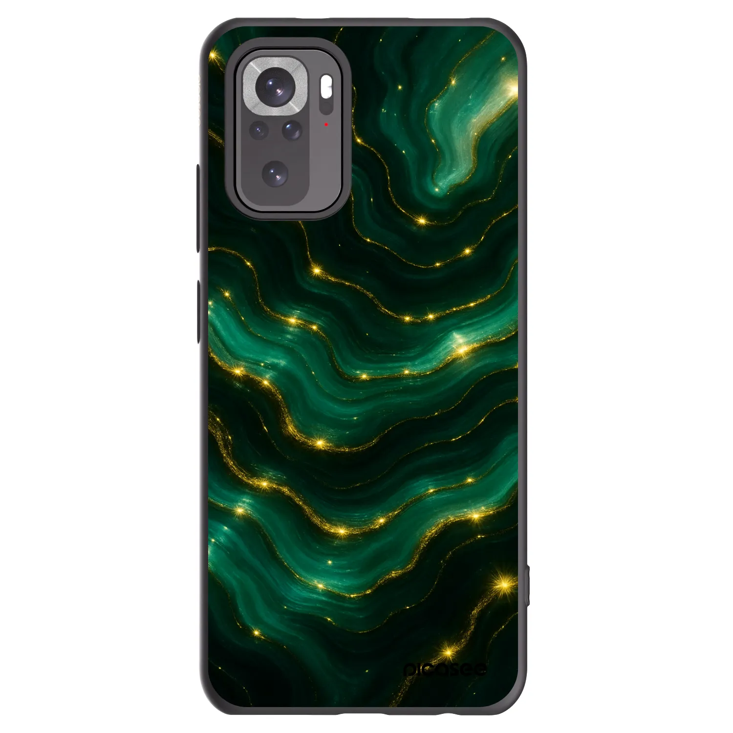 Picasee silikónový čierny obal pre Xiaomi Redmi Note 10 - Emerald