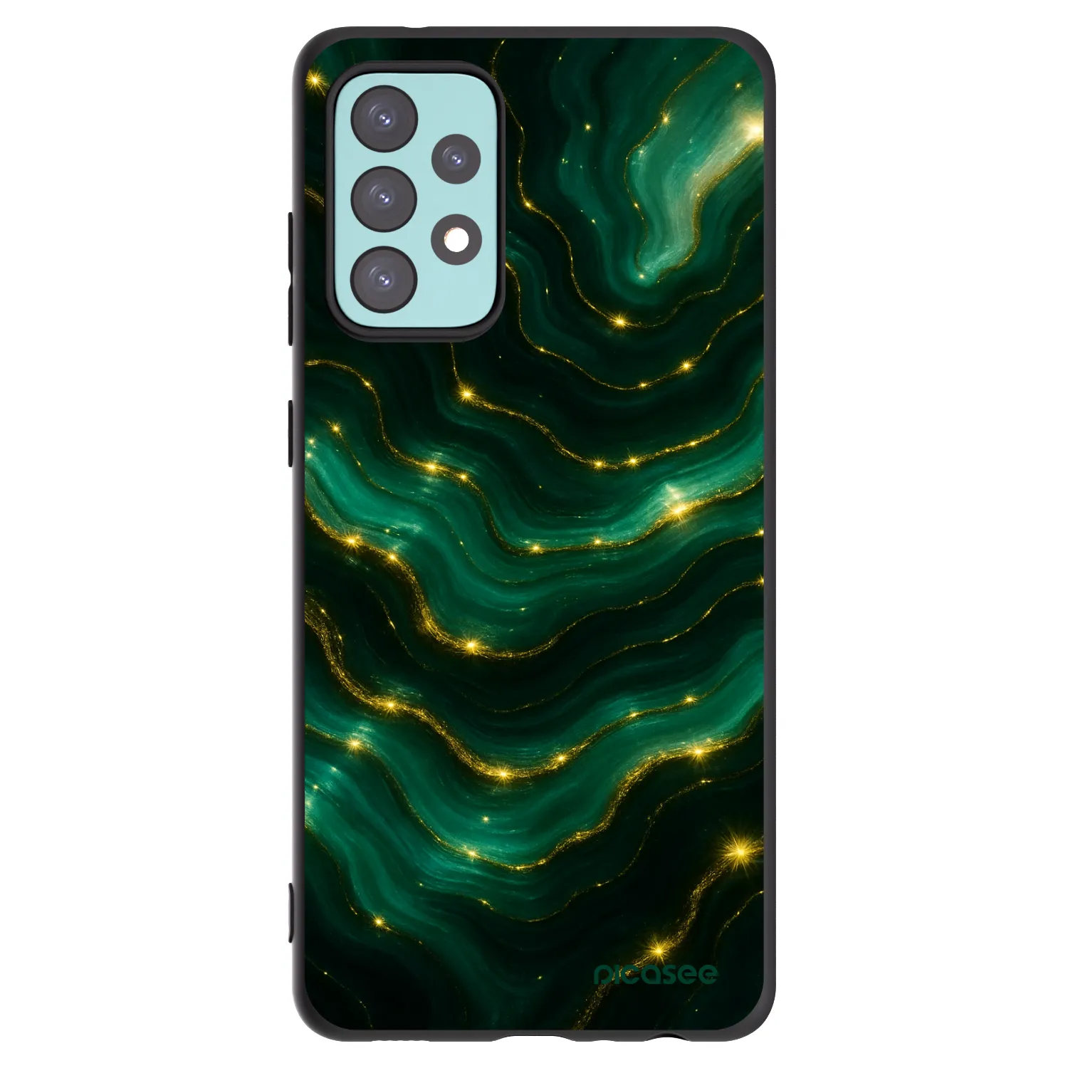Picasee silikónový čierny obal pre Samsung Galaxy A72 A725F - Emerald