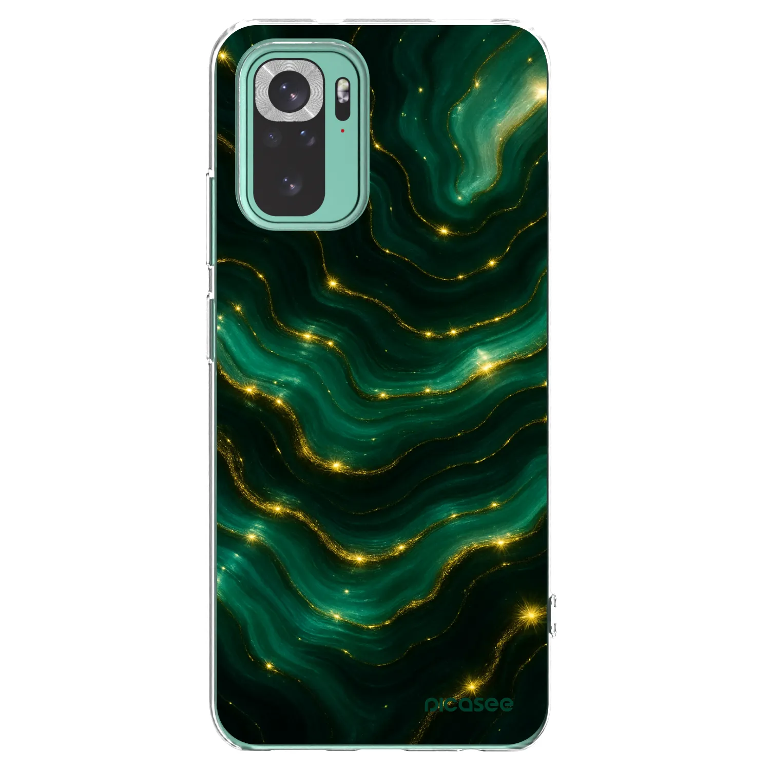 Picasee silikónový prehľadný obal pre Xiaomi Redmi Note 10 Pro - Emerald