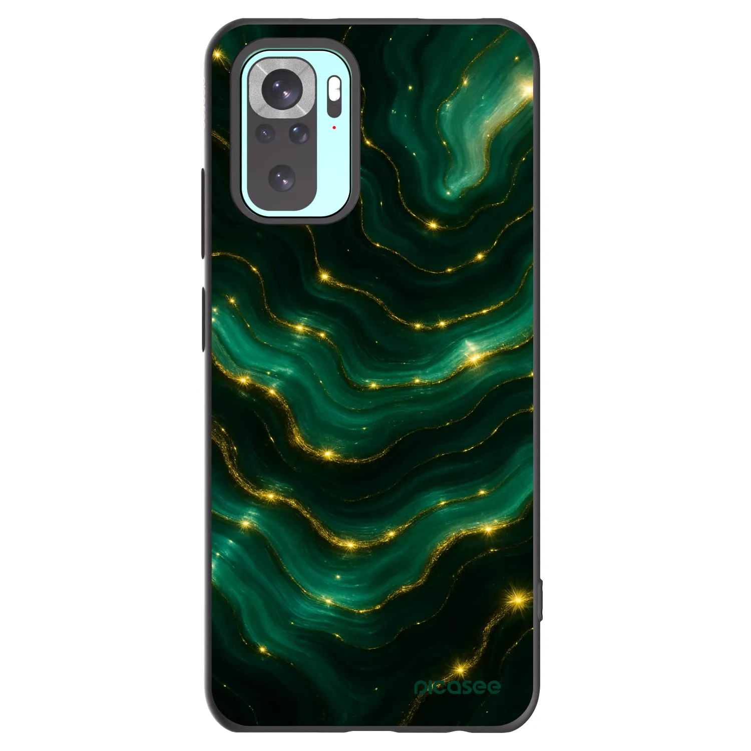 Picasee silikónový čierny obal pre Xiaomi Redmi Note 10 Pro - Emerald