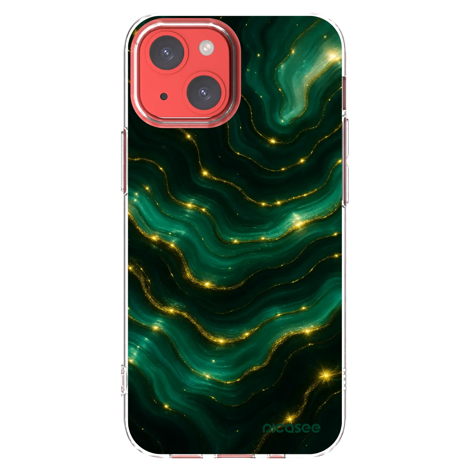 Picasee silikónový prehľadný obal pre Apple iPhone 13 mini - Emerald