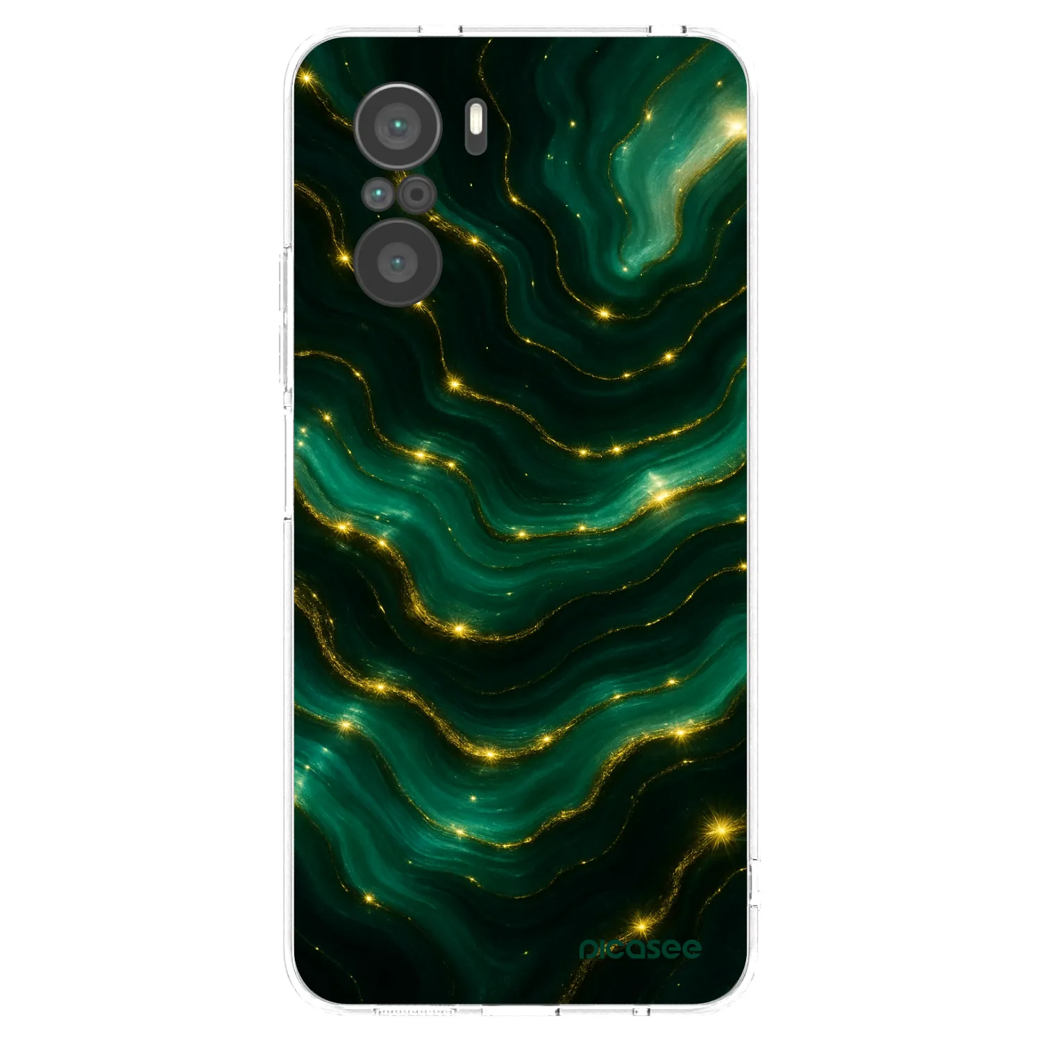 Picasee silikónový prehľadný obal pre Xiaomi Poco F3 - Emerald