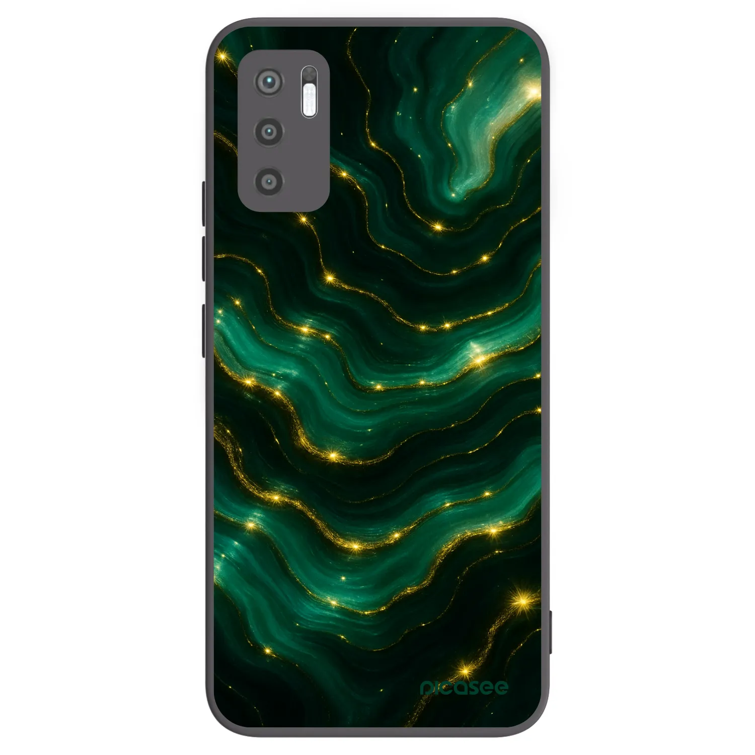Picasee silikónový čierny obal pre Xiaomi Redmi Note 10 5G - Emerald