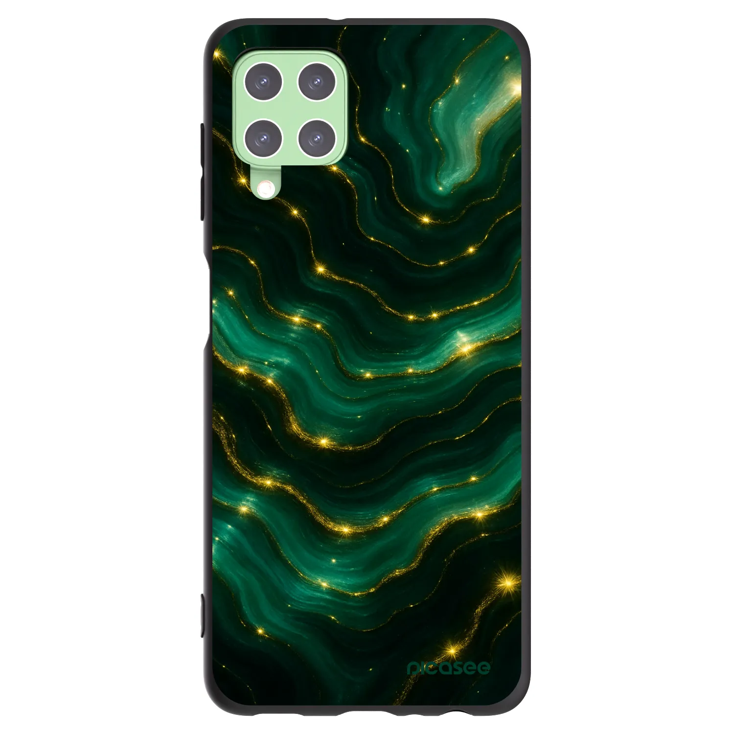Picasee silikónový čierny obal pre Samsung Galaxy A22 A225F 4G - Emerald