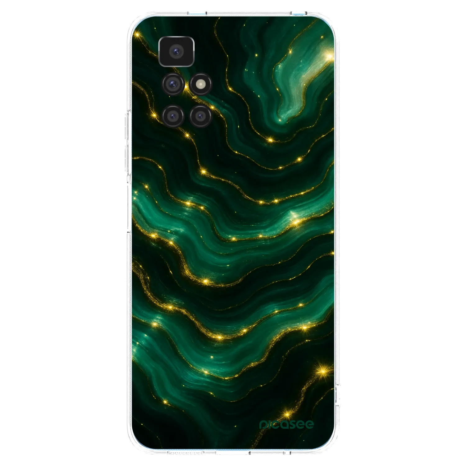 Picasee silikónový prehľadný obal pre Xiaomi Redmi 10 - Emerald