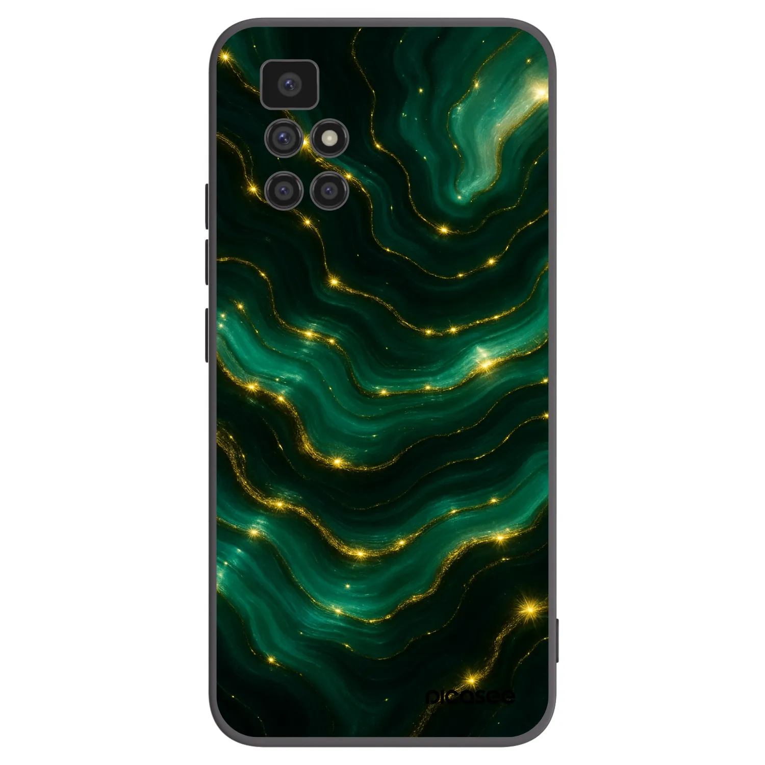 Picasee silikónový čierny obal pre Xiaomi Redmi 10 - Emerald