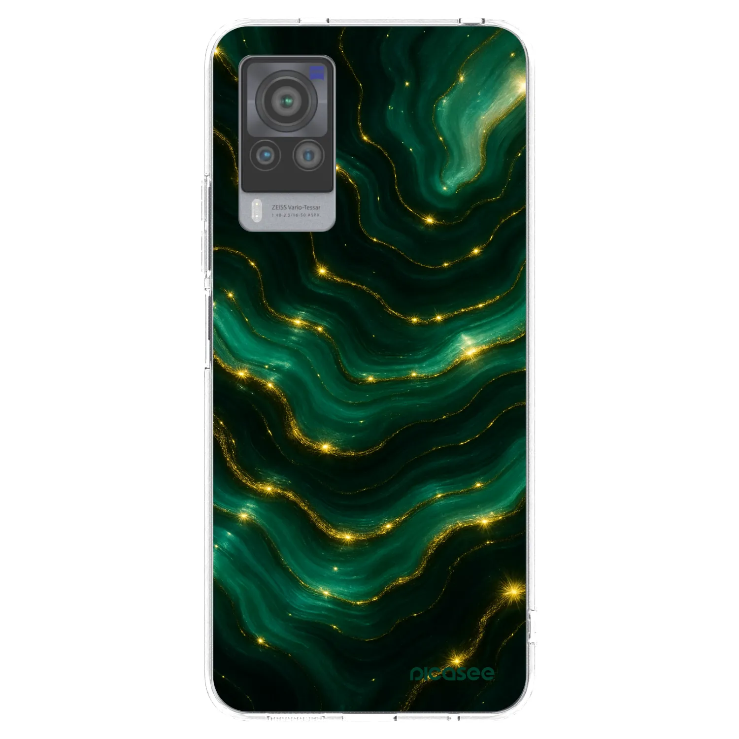 Picasee silikónový prehľadný obal pre Vivo X60 Pro 5G - Emerald