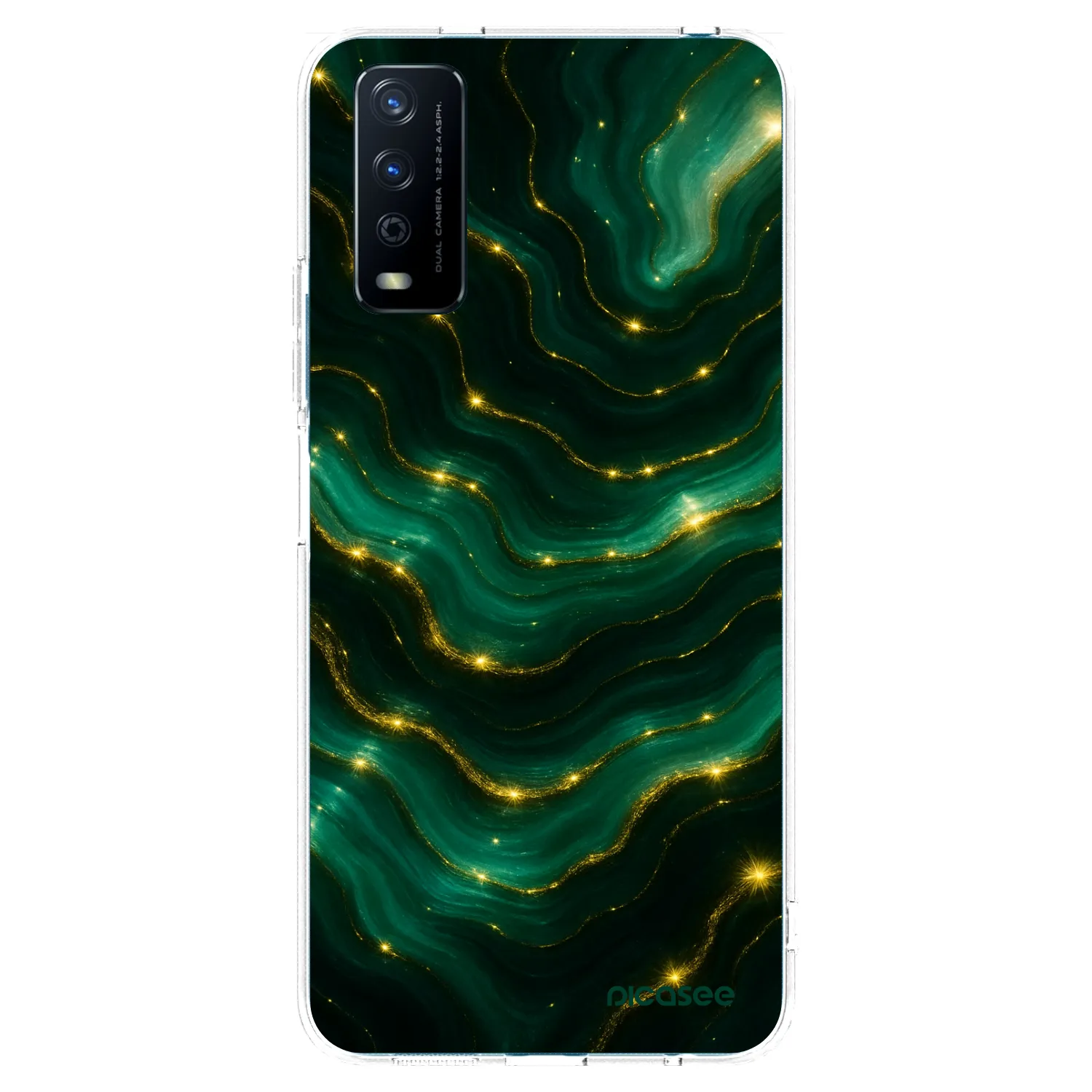 Picasee silikónový prehľadný obal pre Vivo Y11s - Emerald