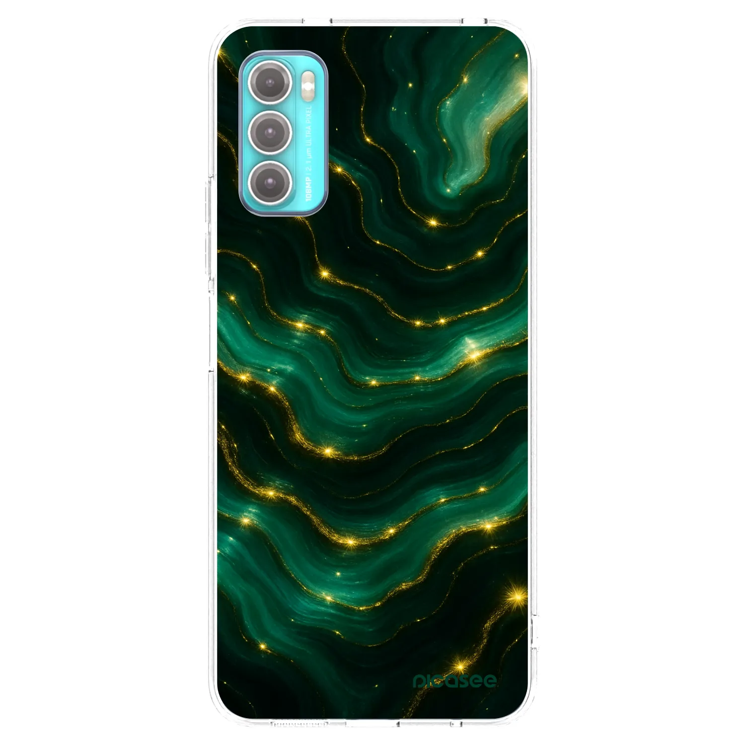 Picasee silikónový prehľadný obal pre Motorola Moto G60 - Emerald