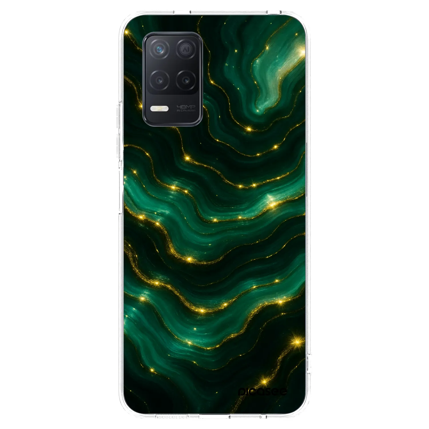 Picasee silikónový prehľadný obal pre Realme 8 5G - Emerald