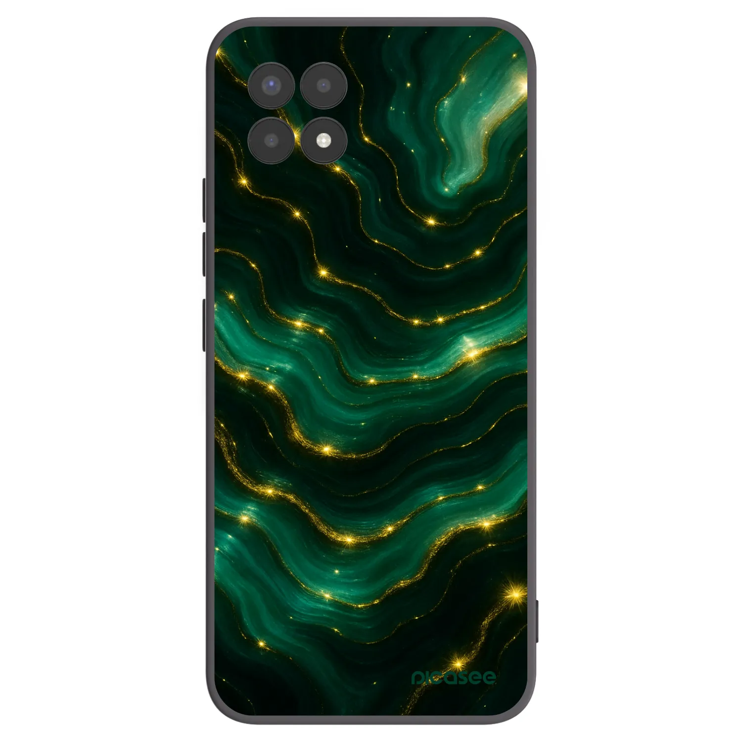Picasee silikónový čierny obal pre Realme 8i - Emerald