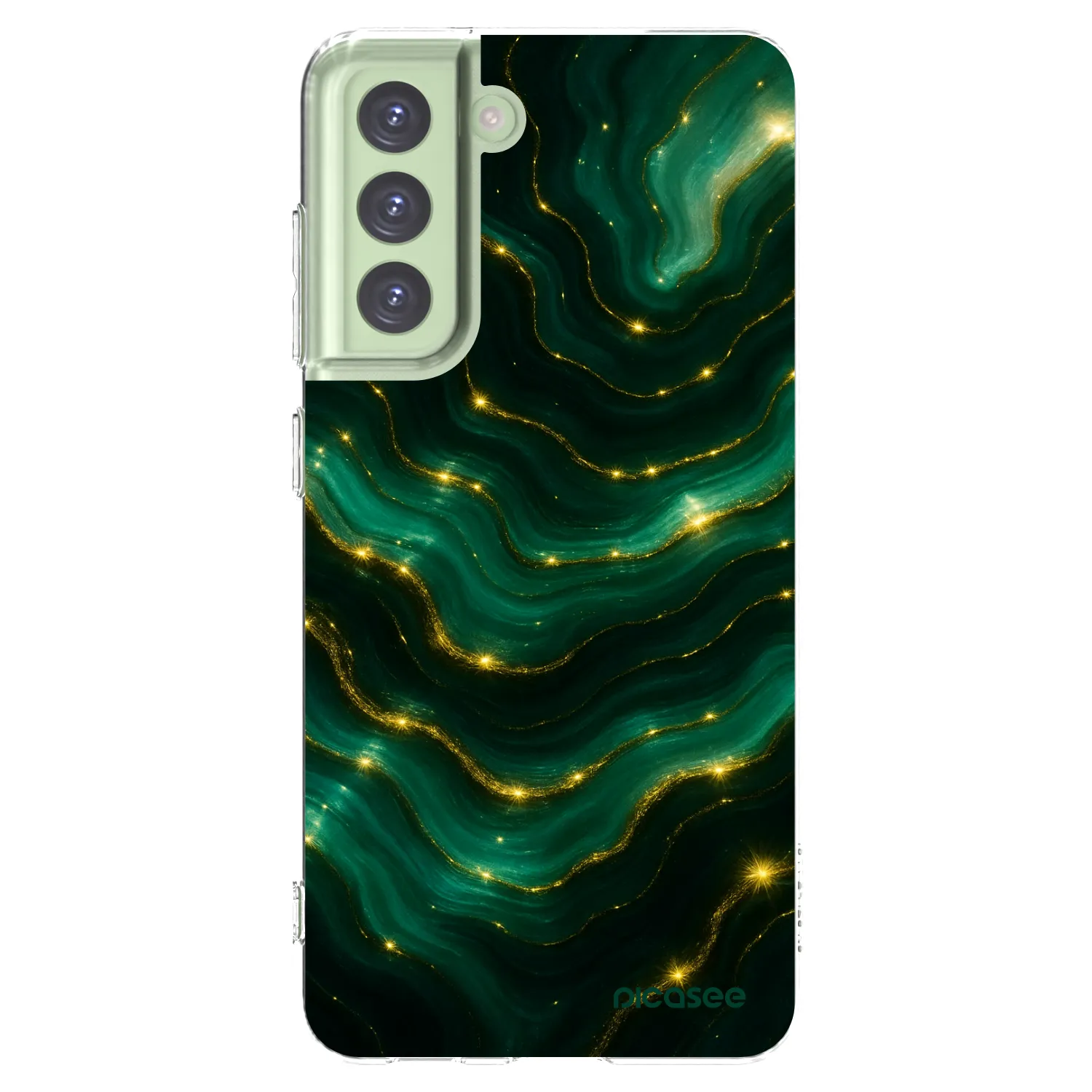 Picasee silikónový prehľadný obal pre Samsung Galaxy S21 FE 5G - Emerald