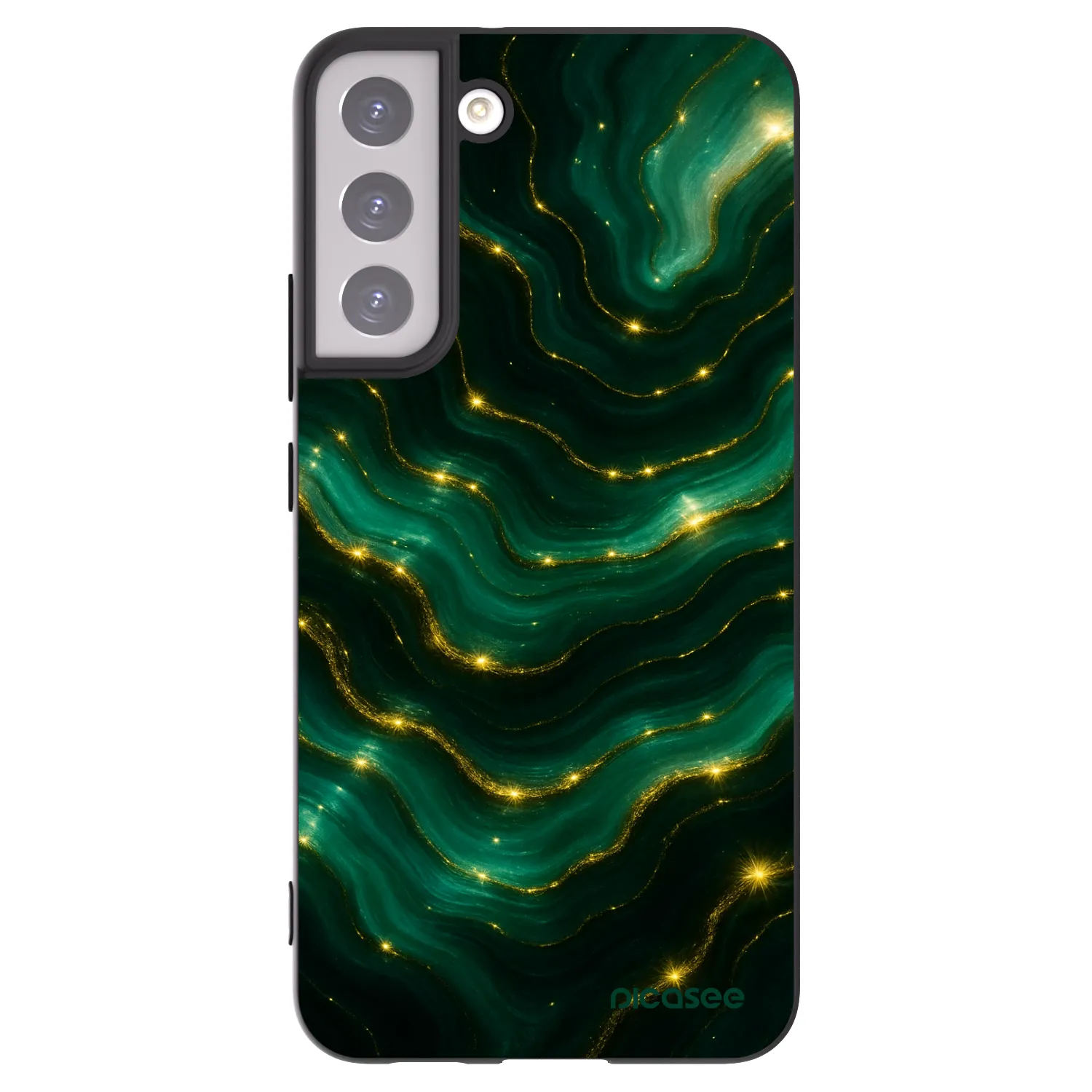 Picasee silikónový čierny obal pre Samsung Galaxy S22+ 5G - Emerald