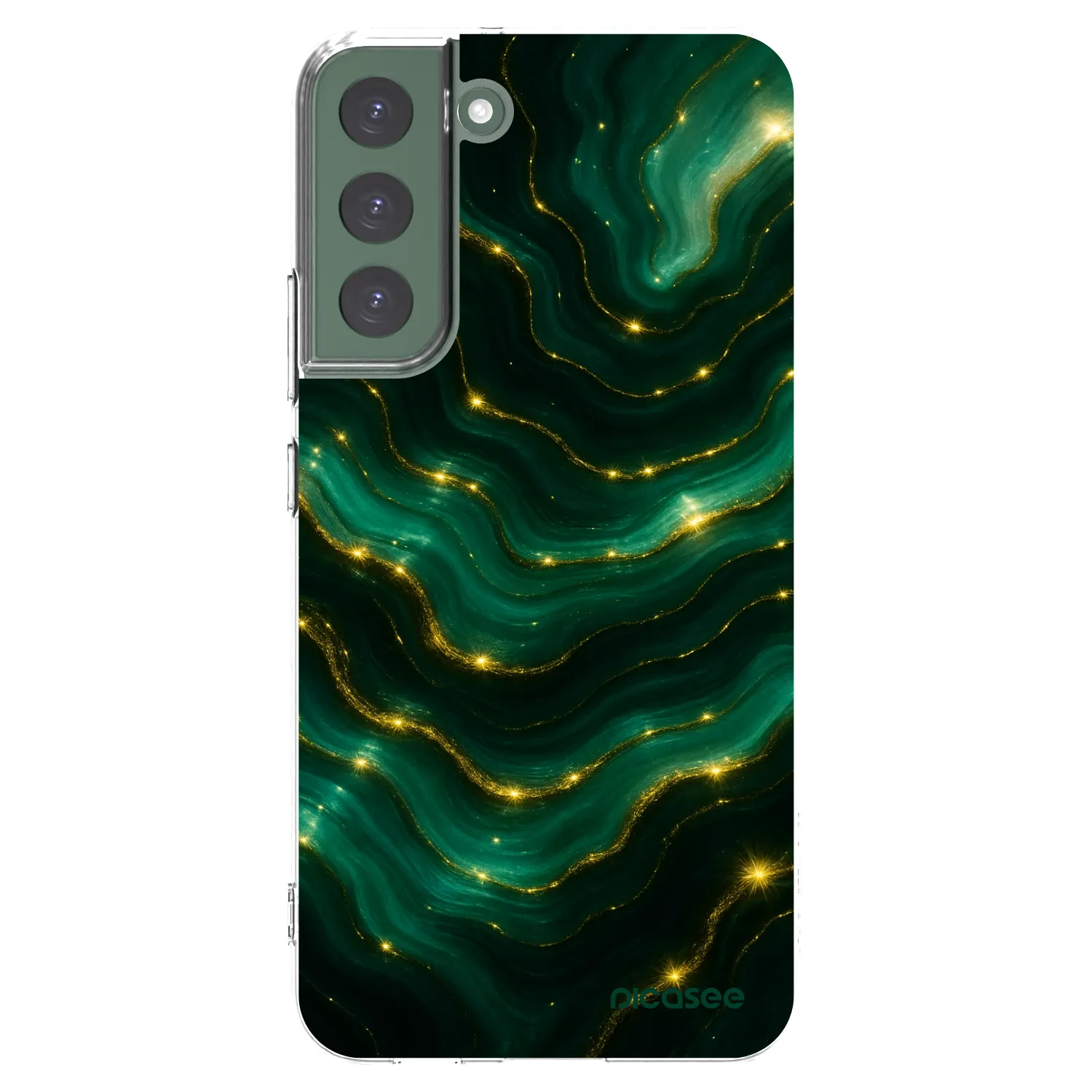 Picasee silikónový prehľadný obal pre Samsung Galaxy S22+ 5G - Emerald