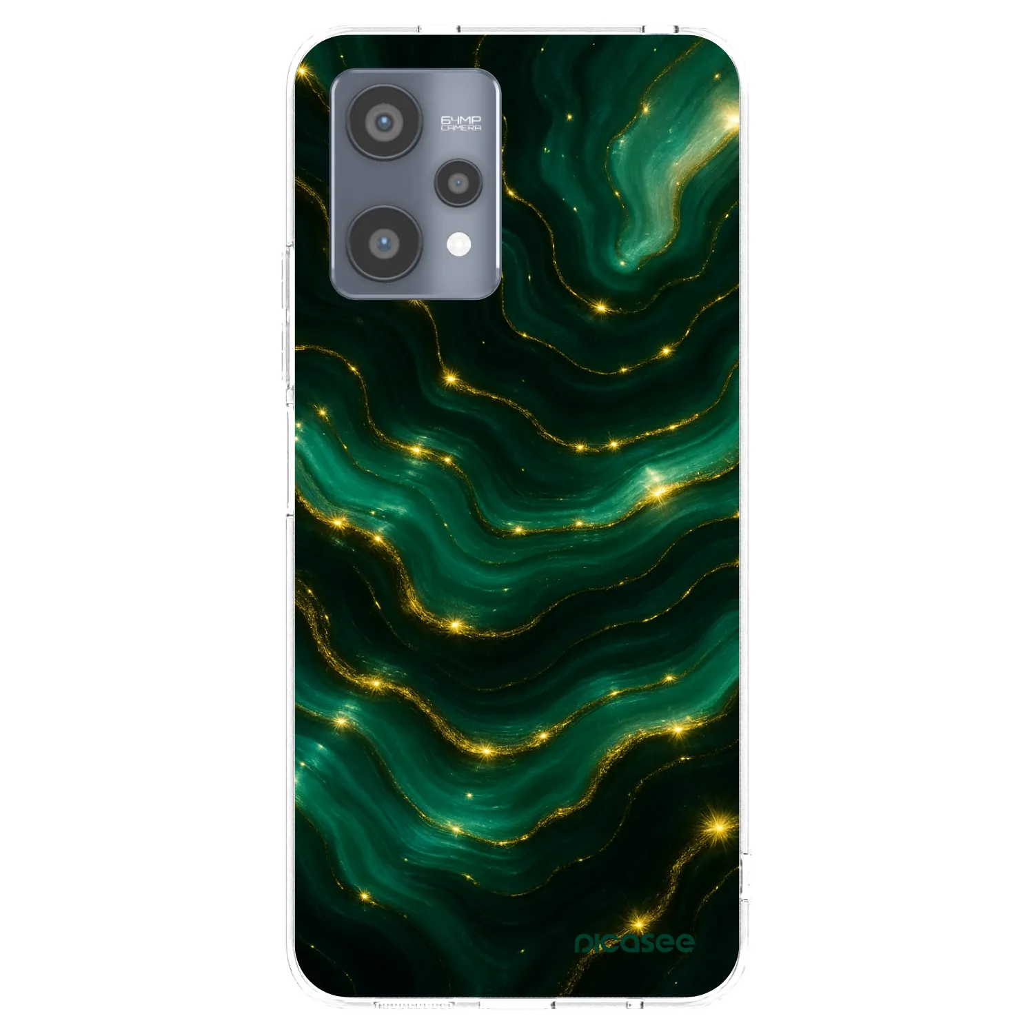 Picasee silikónový prehľadný obal pre Realme 9 Pro 5G - Emerald