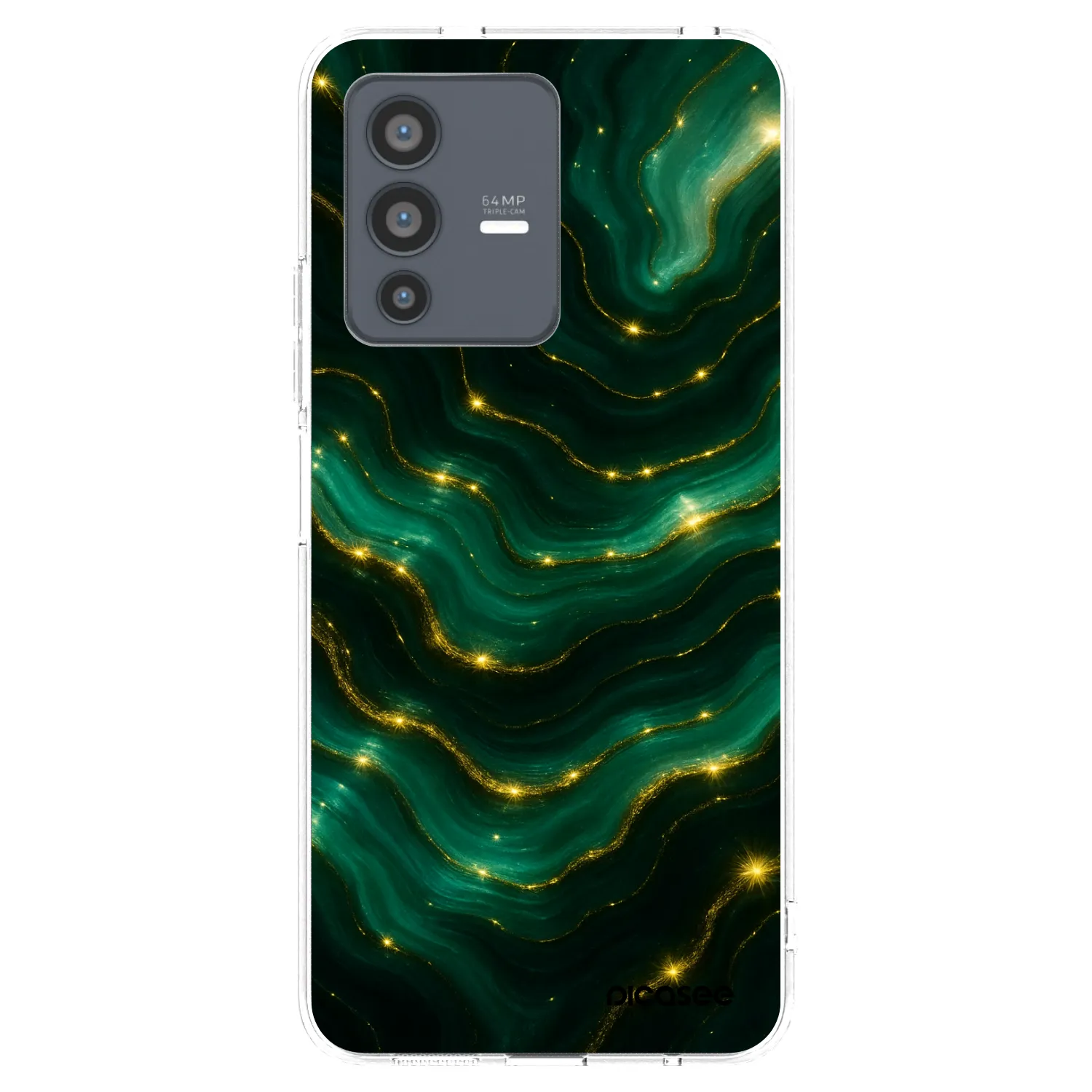 Picasee silikónový prehľadný obal pre Vivo V23 5G - Emerald