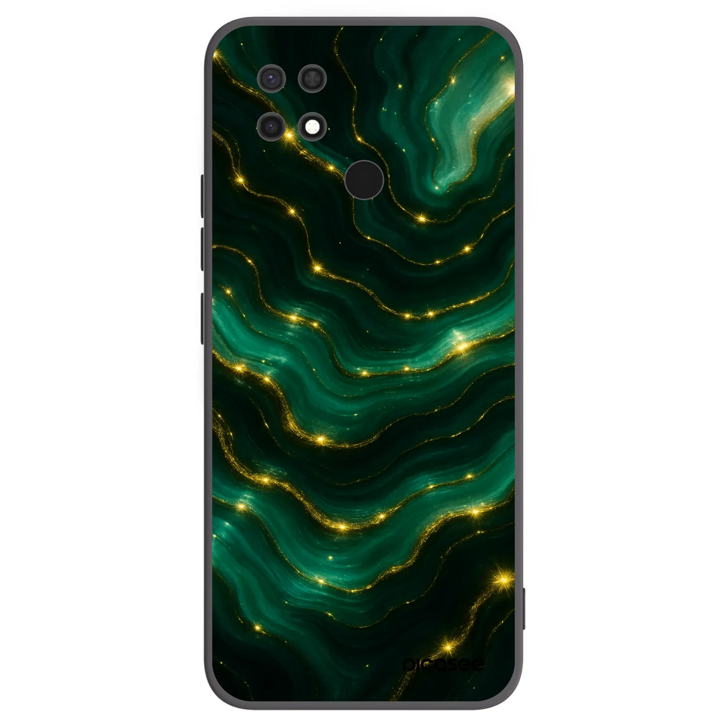 Picasee silikónový čierny obal pre Xiaomi Redmi 10C - Emerald