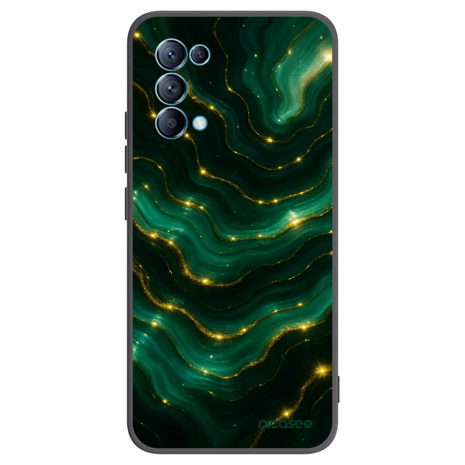 Picasee silikónový čierny obal pre OPPO Reno 5 5G - Emerald
