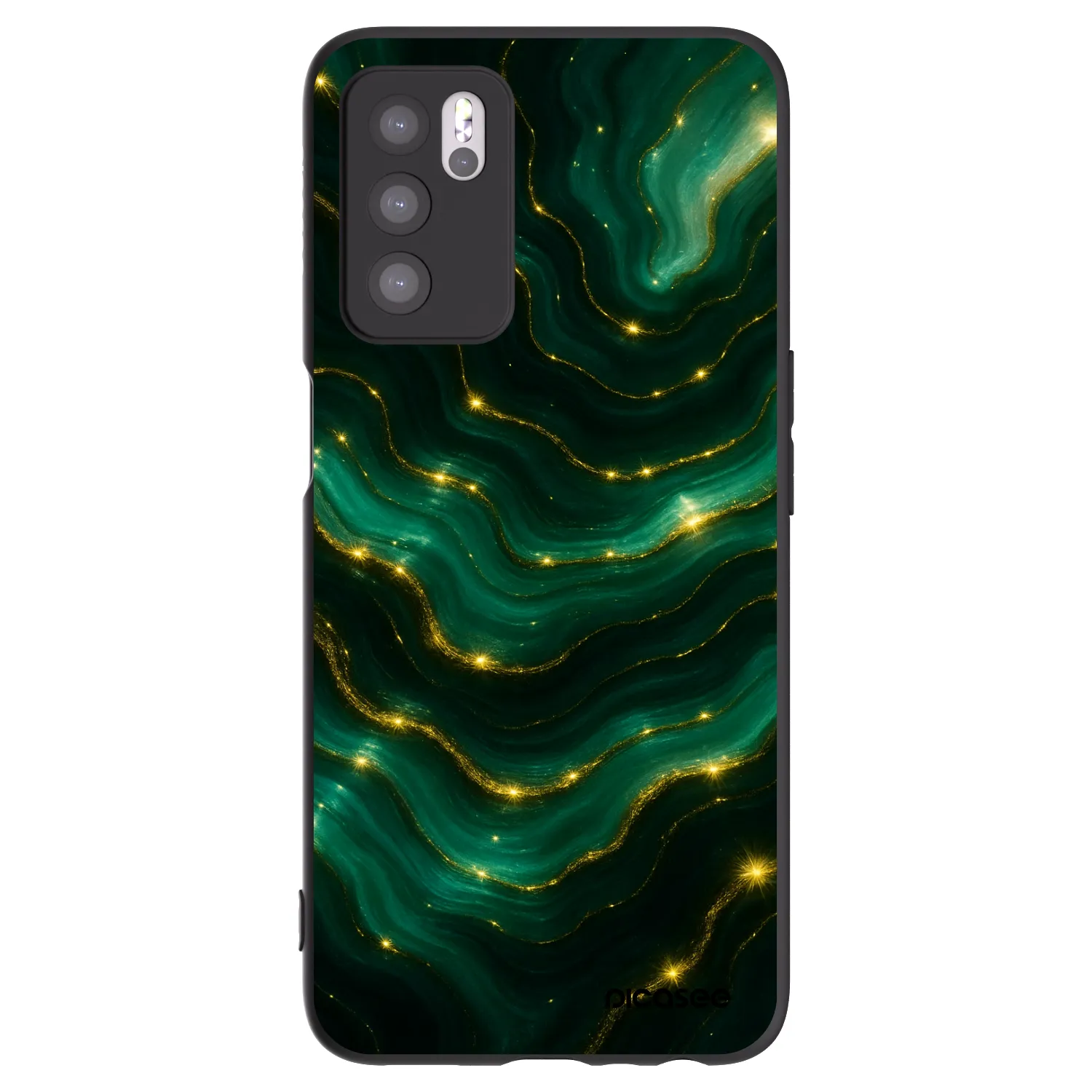Picasee silikónový čierny obal pre OPPO A16s - Emerald
