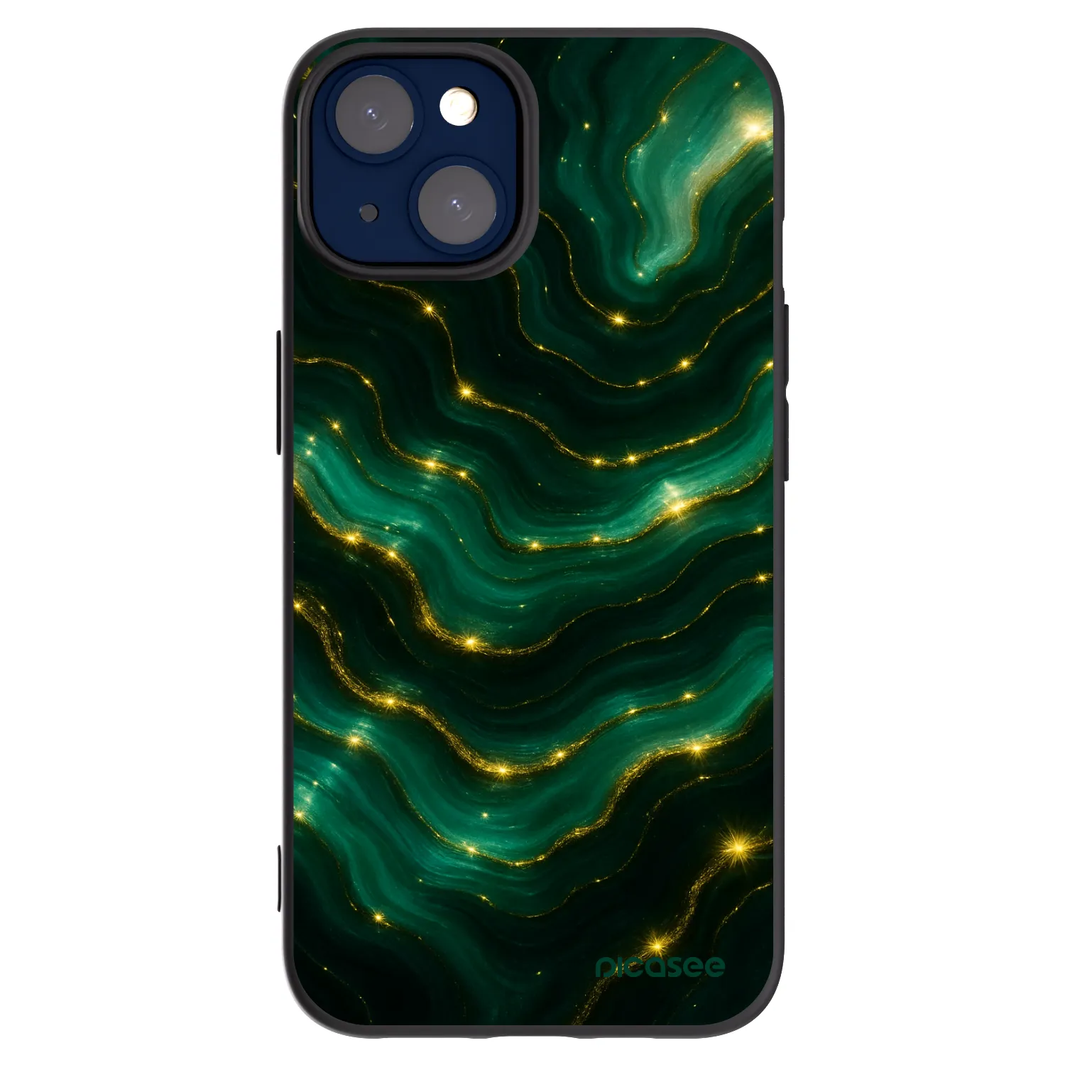 Silikónový čierny obal pre Apple iPhone 14 - Emerald
