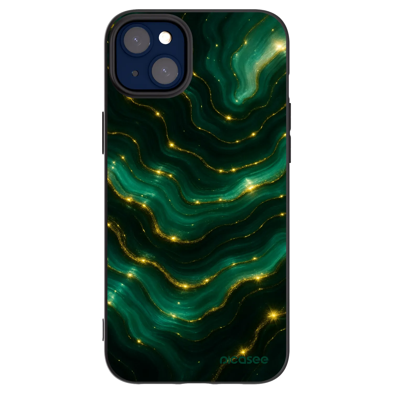 Picasee silikónový čierny obal pre Apple iPhone 14 Plus - Emerald