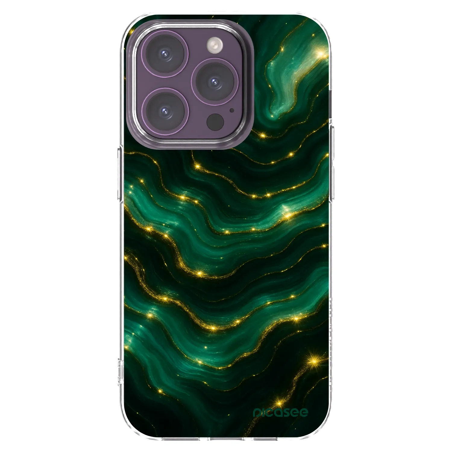 Silikónový prehľadný obal pre Apple iPhone 14 Pro - Emerald