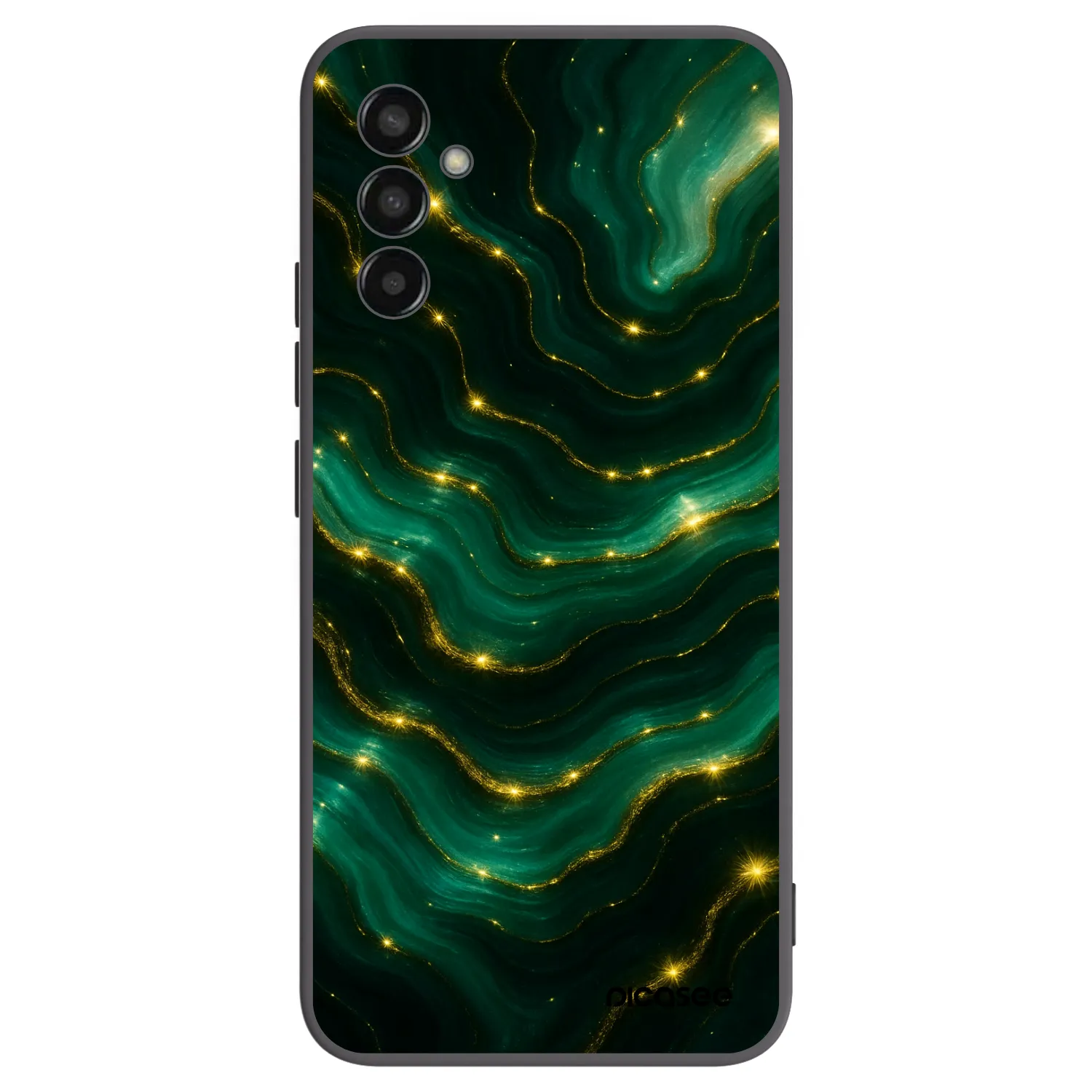Picasee silikónový čierny obal pre Samsung Galaxy M13 M135F - Emerald