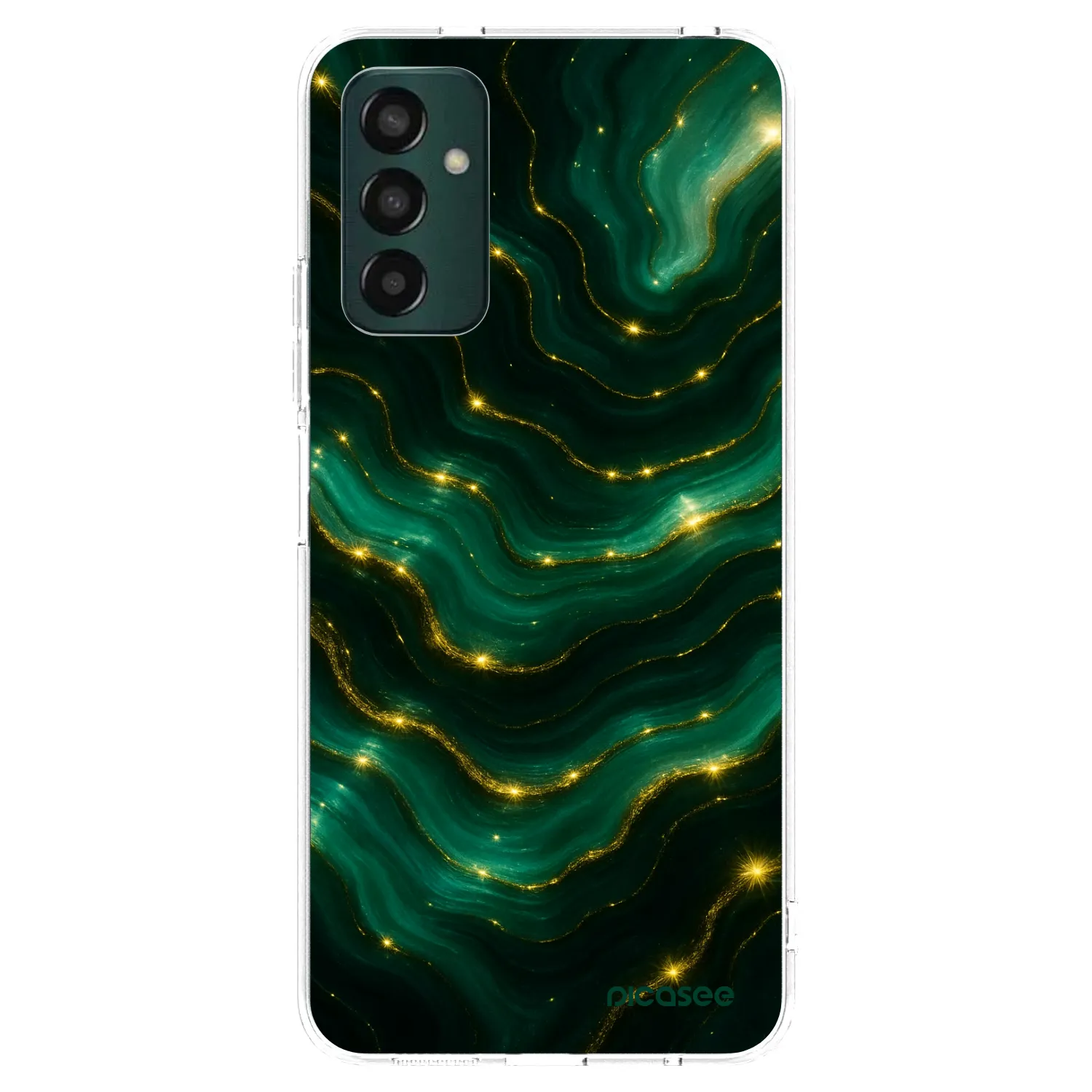 Picasee silikónový prehľadný obal pre Samsung Galaxy M13 M135F - Emerald