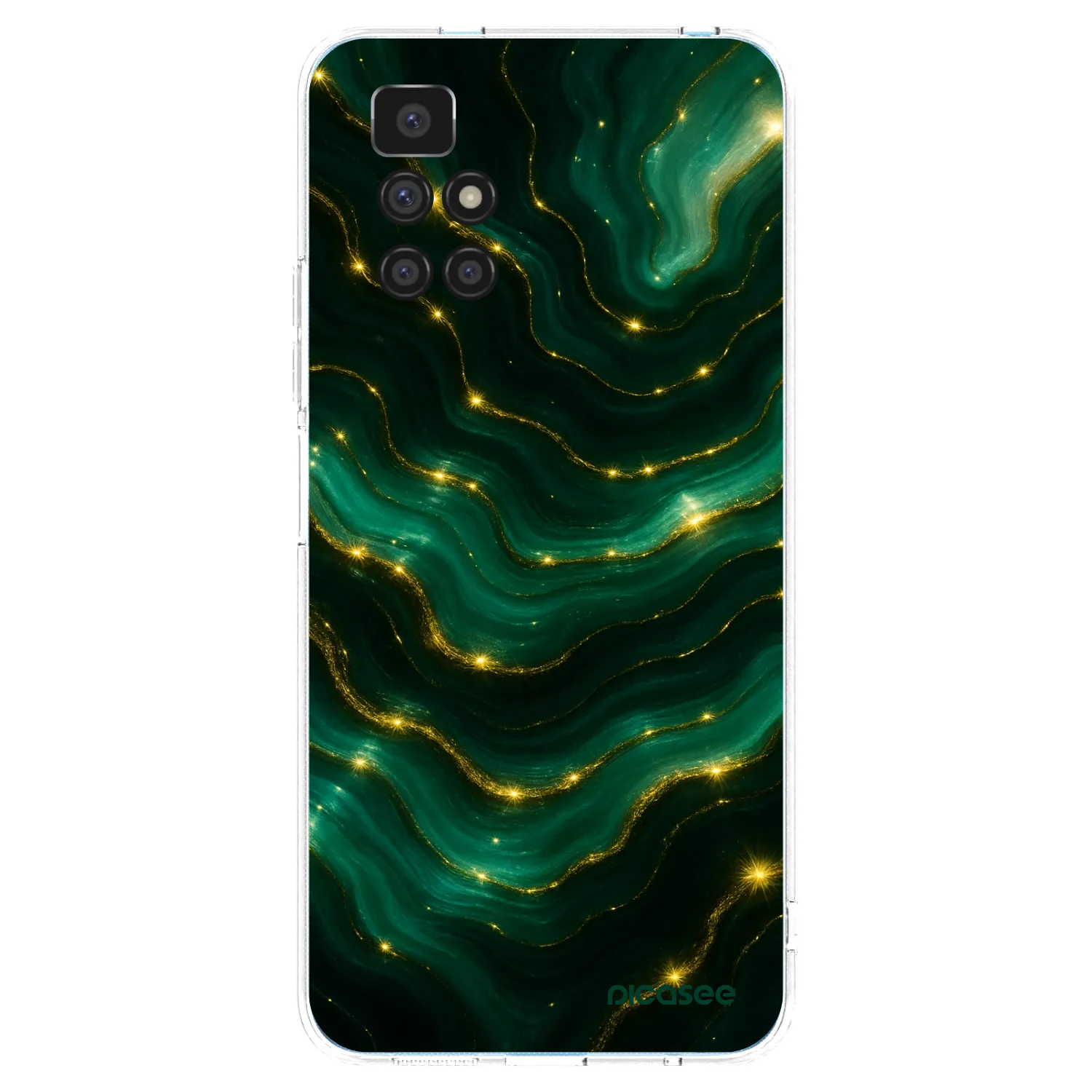 Silikónový prehľadný obal pre Xiaomi Redmi 10 (2022) - Emerald