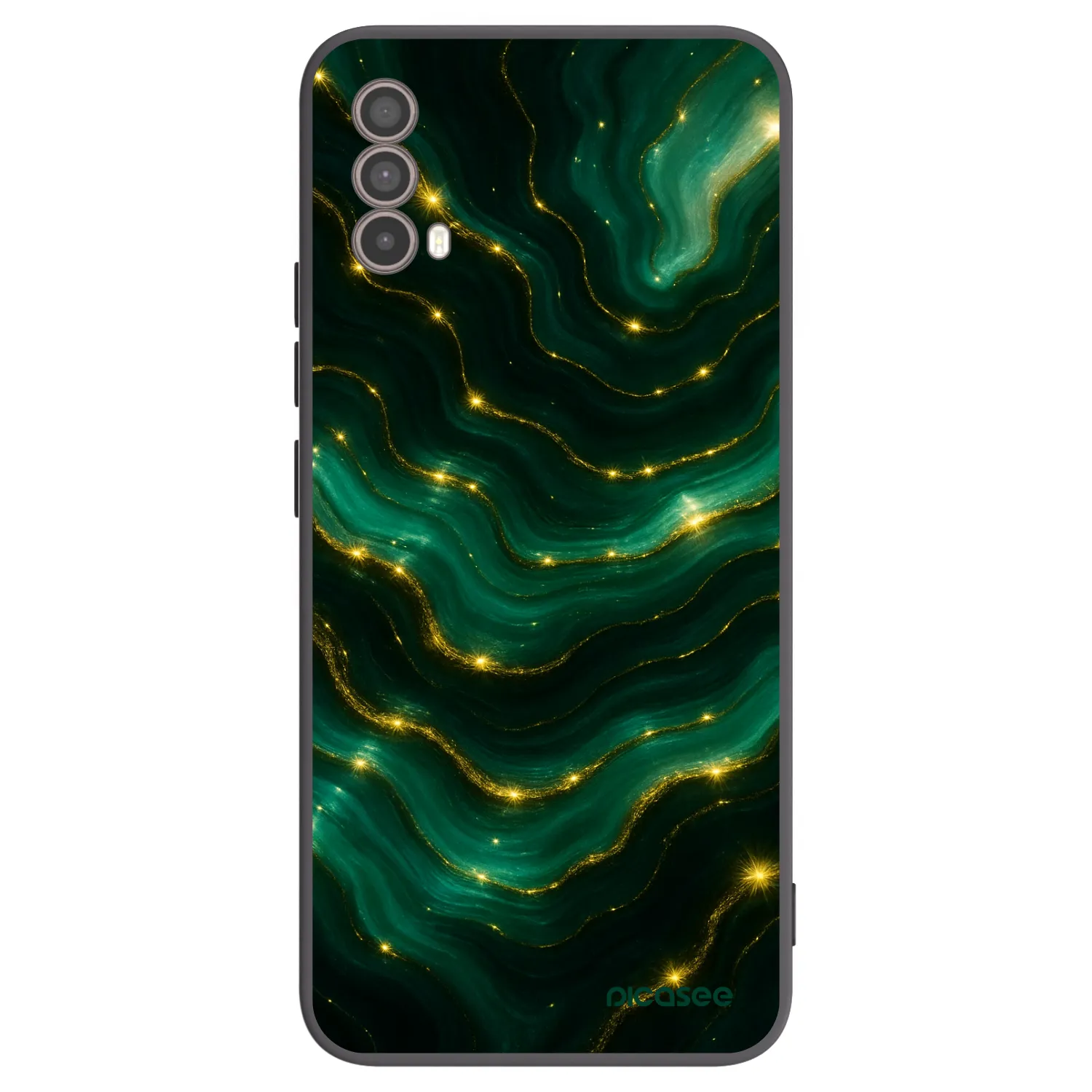 Picasee silikónový čierny obal pre Motorola Moto E40 - Emerald