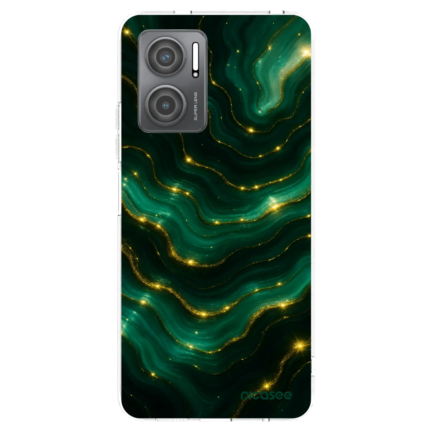 Silikónový prehľadný obal pre Xiaomi Redmi 10 5G - Emerald