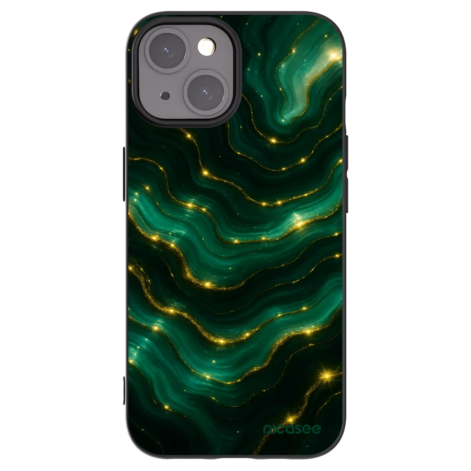 Silikónový čierny obal pre Apple iPhone 15 - Emerald