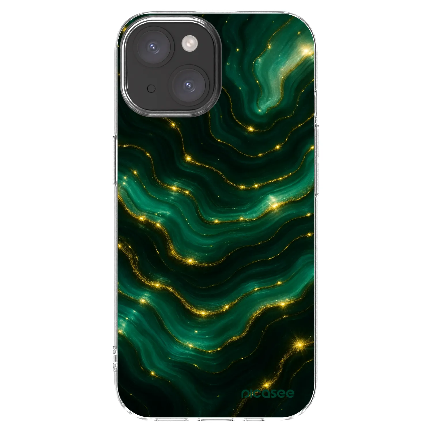 Silikónový prehľadný obal pre Apple iPhone 15 - Emerald