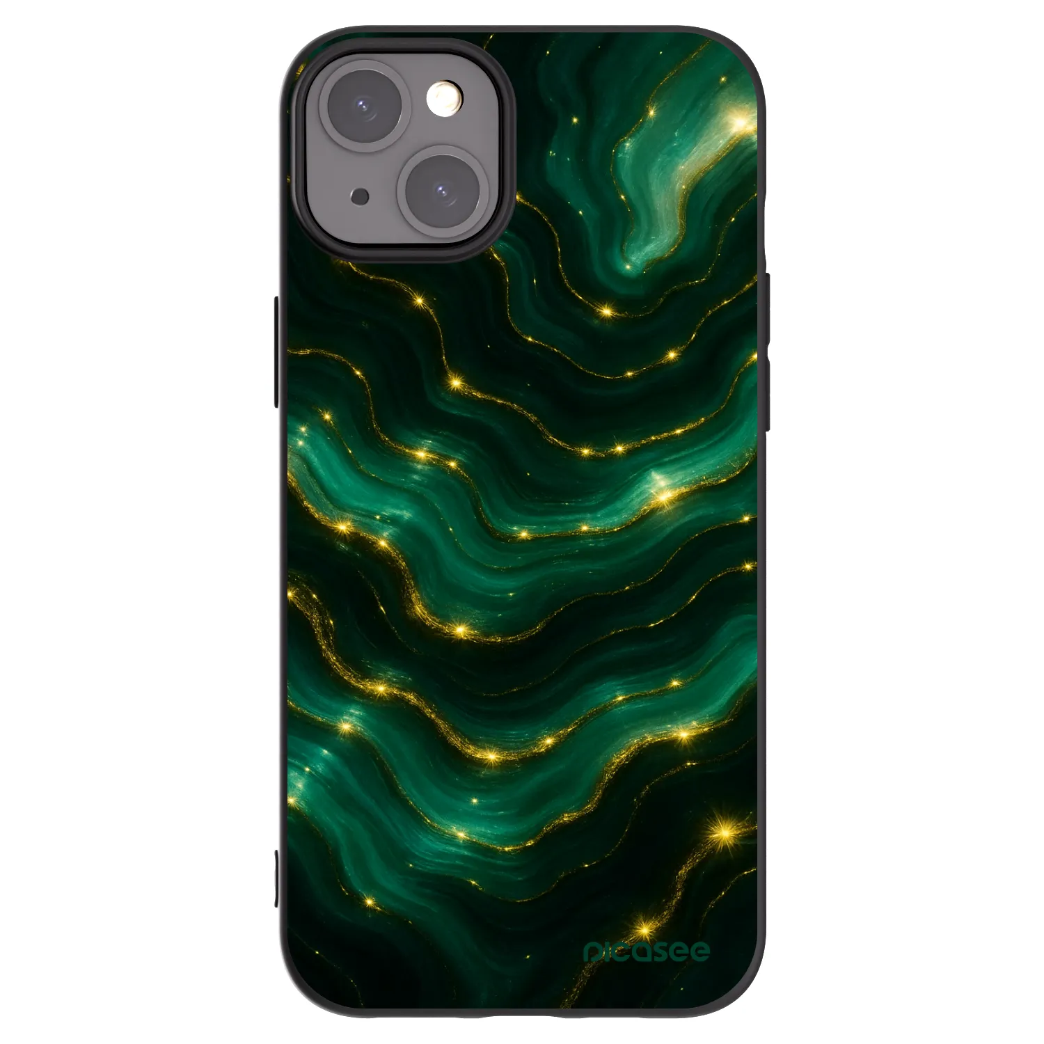 Silikónový čierny obal pre Apple iPhone 15 Plus - Emerald