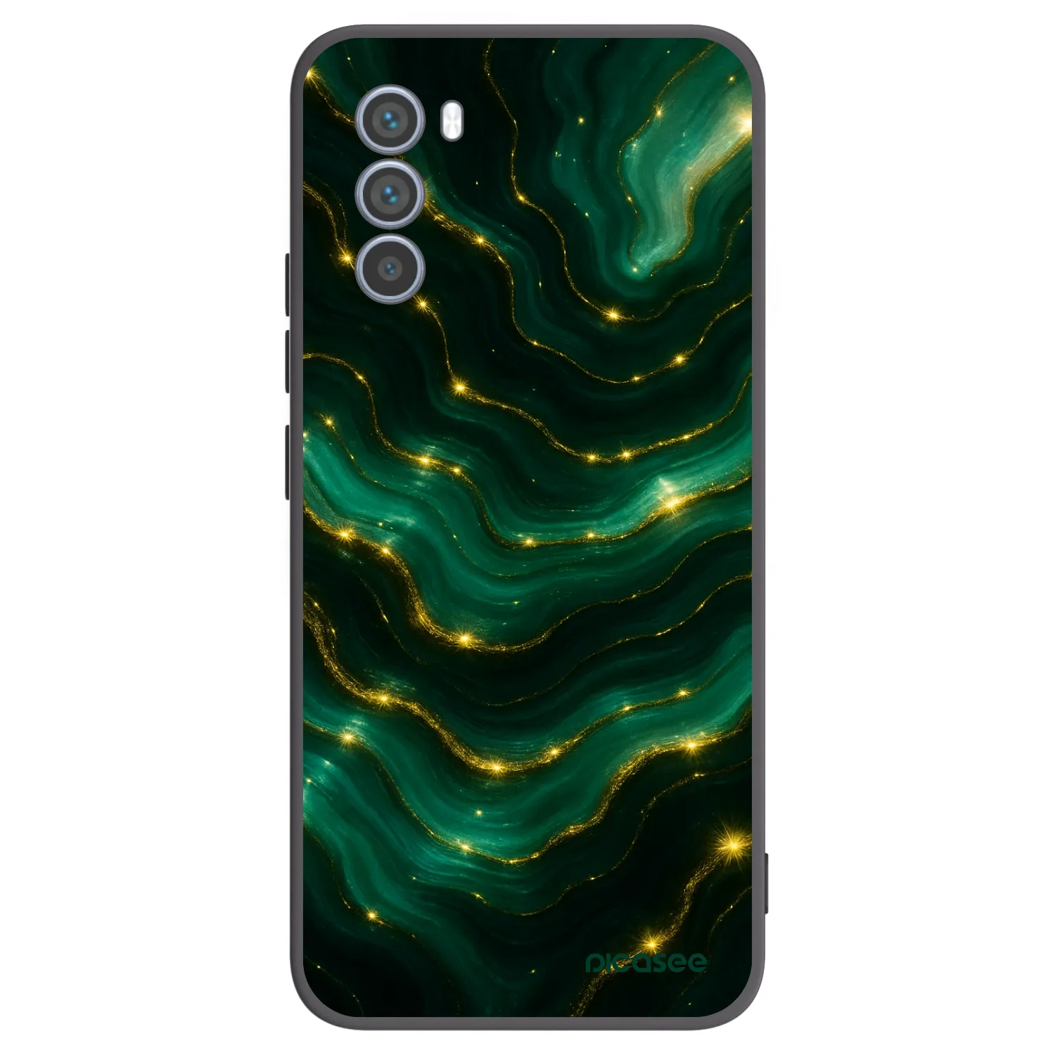 Picasee silikónový čierny obal pre Motorola Moto G62 - Emerald