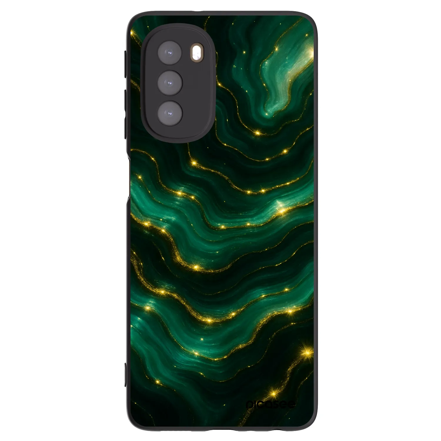 Picasee silikónový čierny obal pre Motorola Moto G51 - Emerald