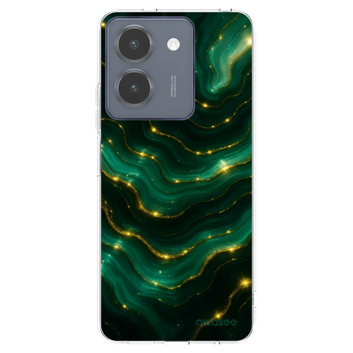 Picasee silikónový prehľadný obal pre Vivo Y36 4G - Emerald
