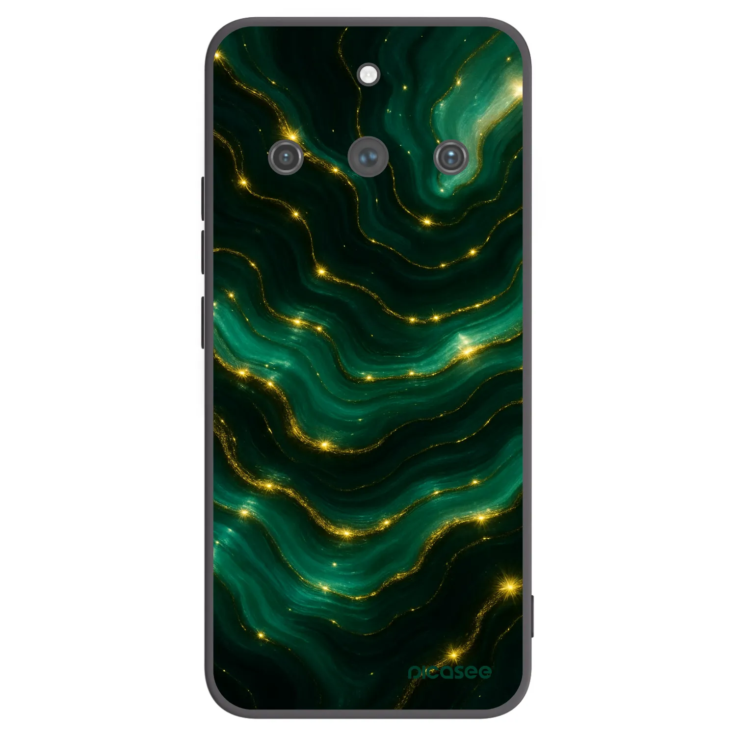 Picasee silikónový čierny obal pre Realme 11 Pro+ - Emerald