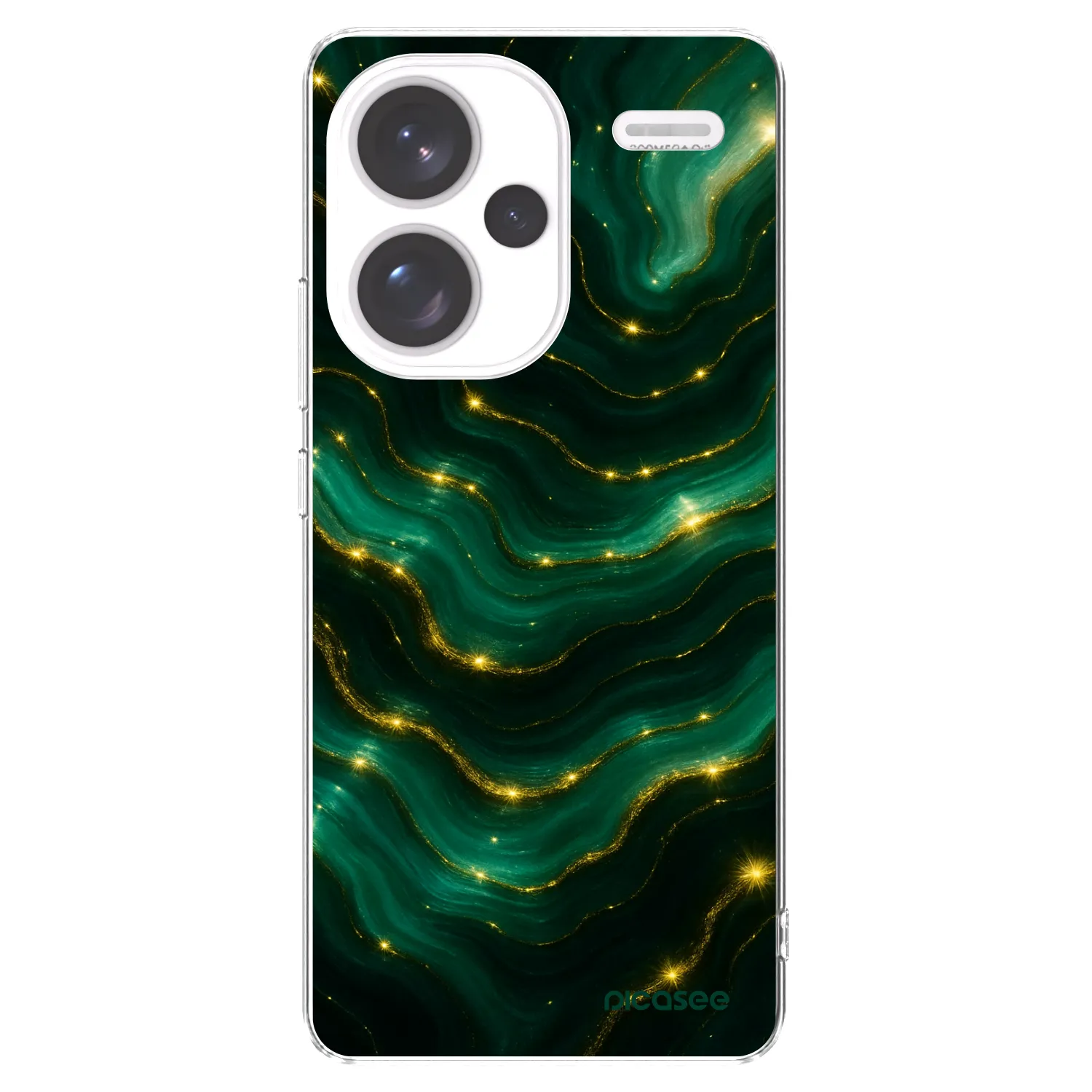 Picasee silikónový prehľadný obal pre Xiaomi Redmi Note 13 Pro+ 5G - Emerald