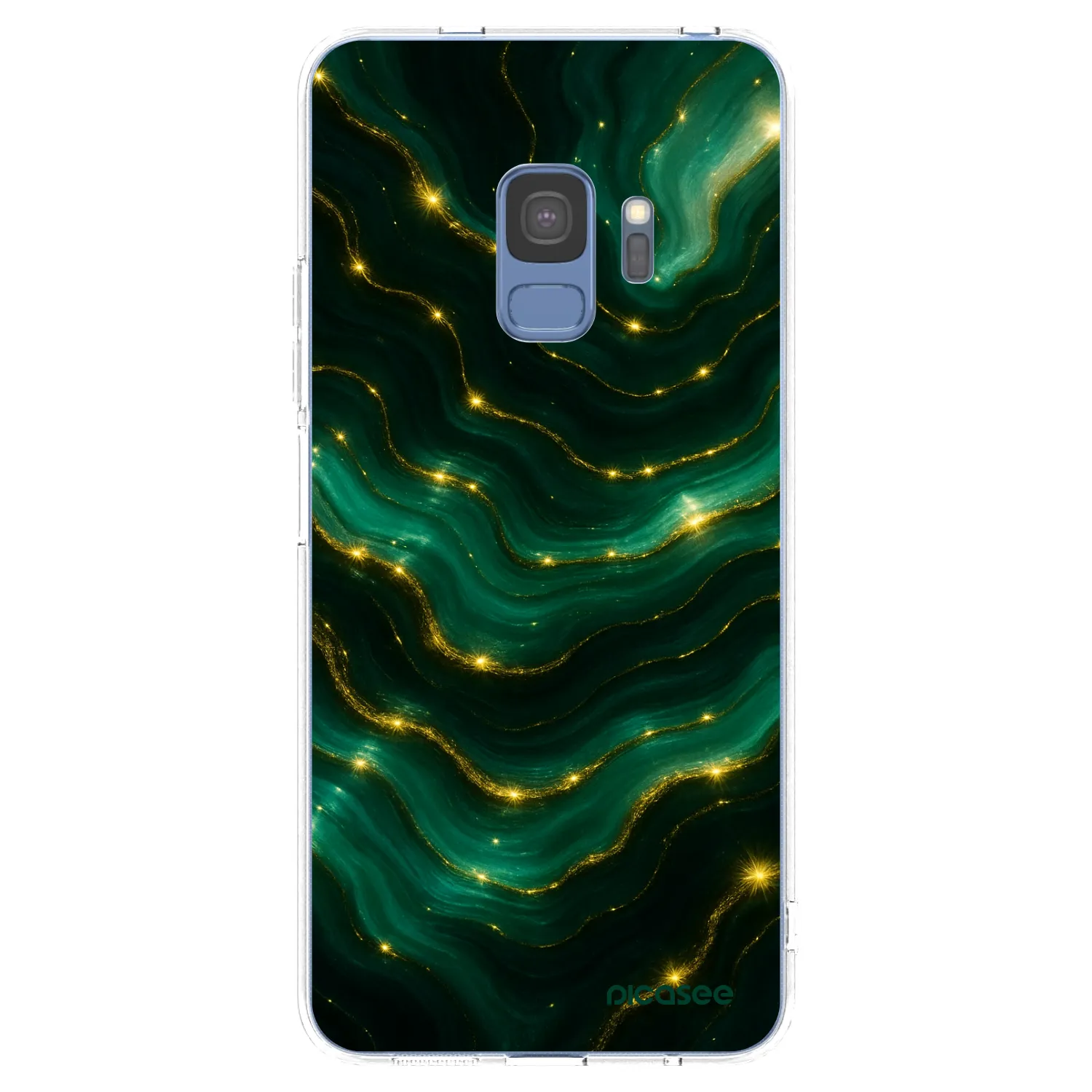 Picasee silikónový prehľadný obal pre Samsung Galaxy S9 G960F - Emerald