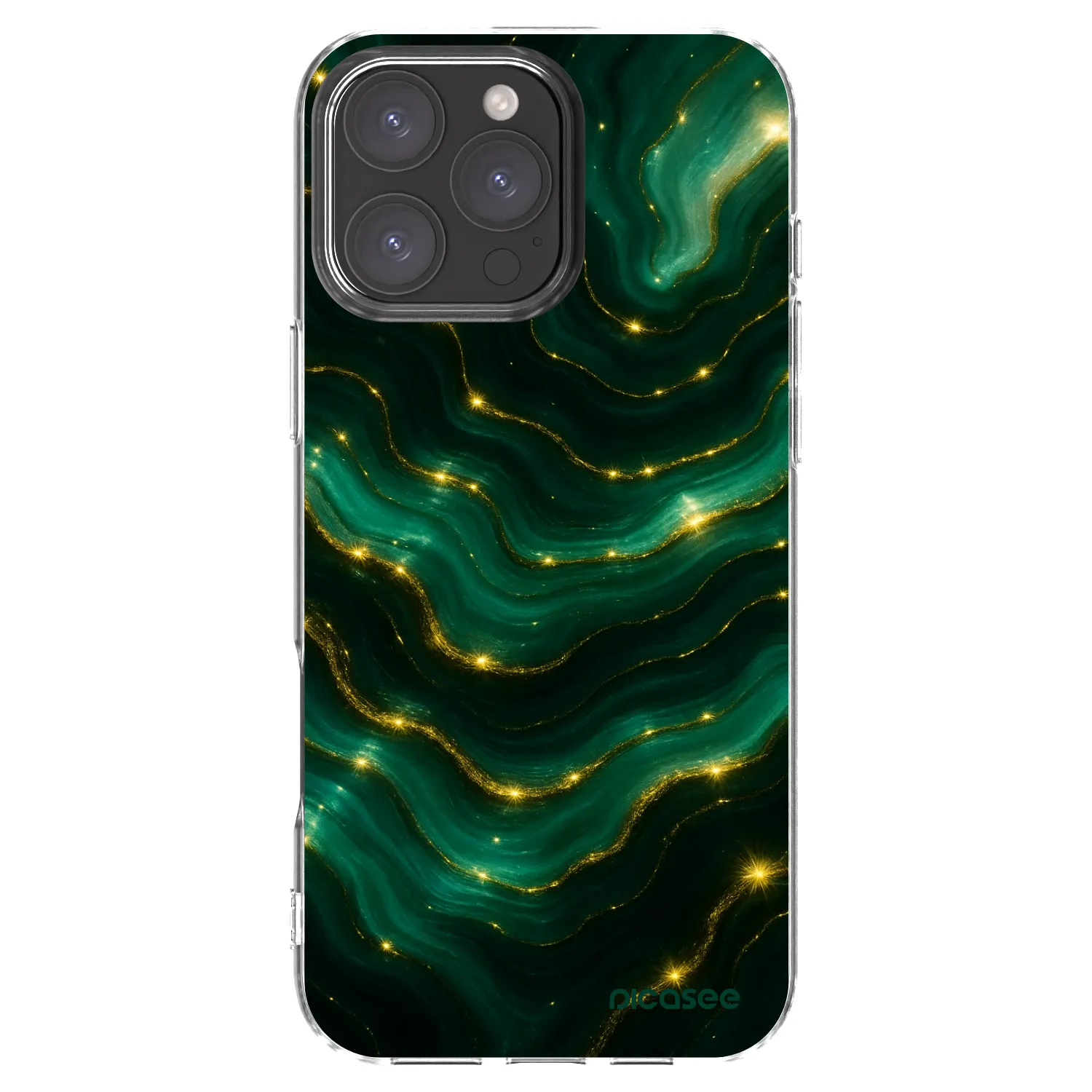 Silikónový prehľadný obal pre Apple iPhone 16 Pro Max - Emerald