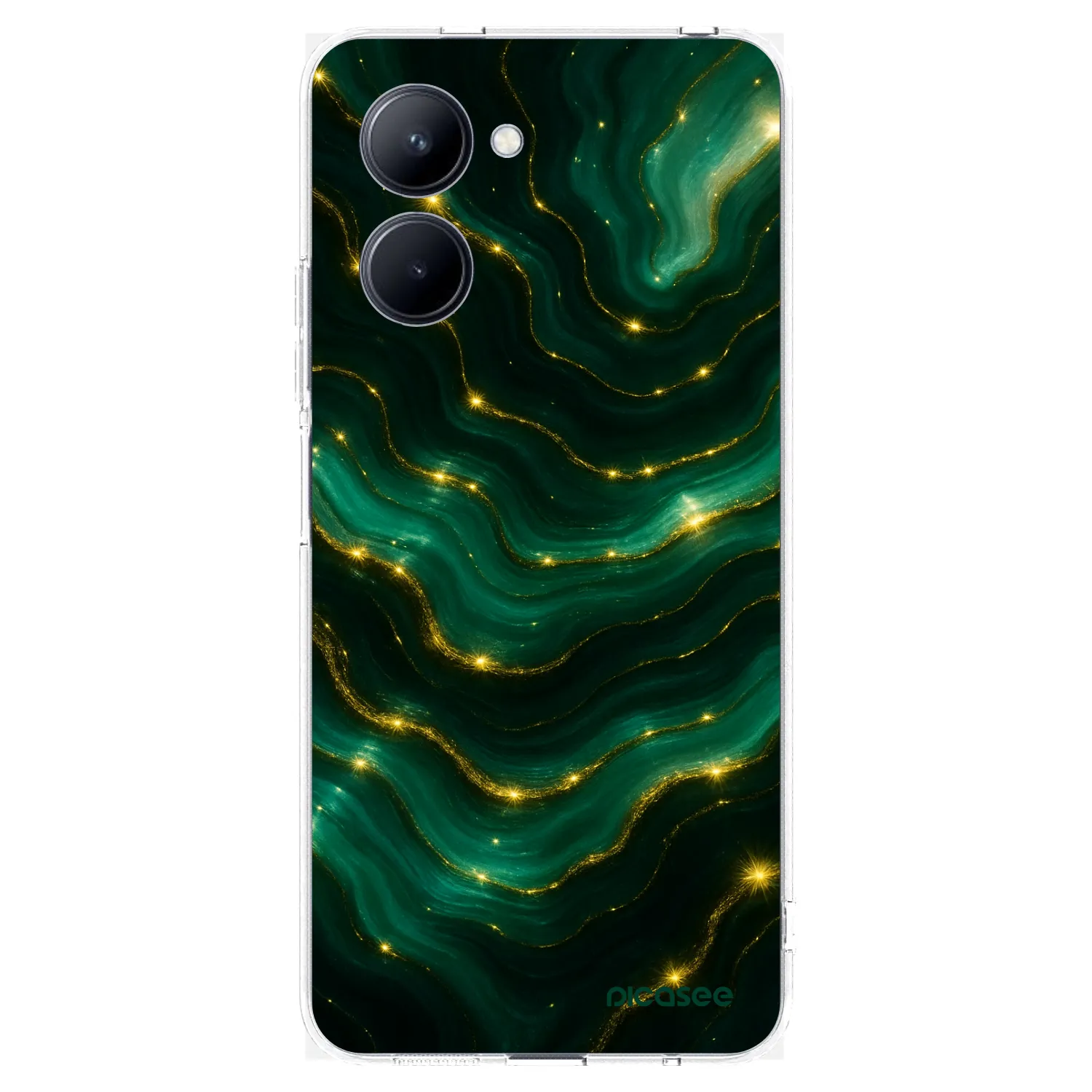 Picasee silikónový prehľadný obal pre Realme C33 (2023) - Emerald