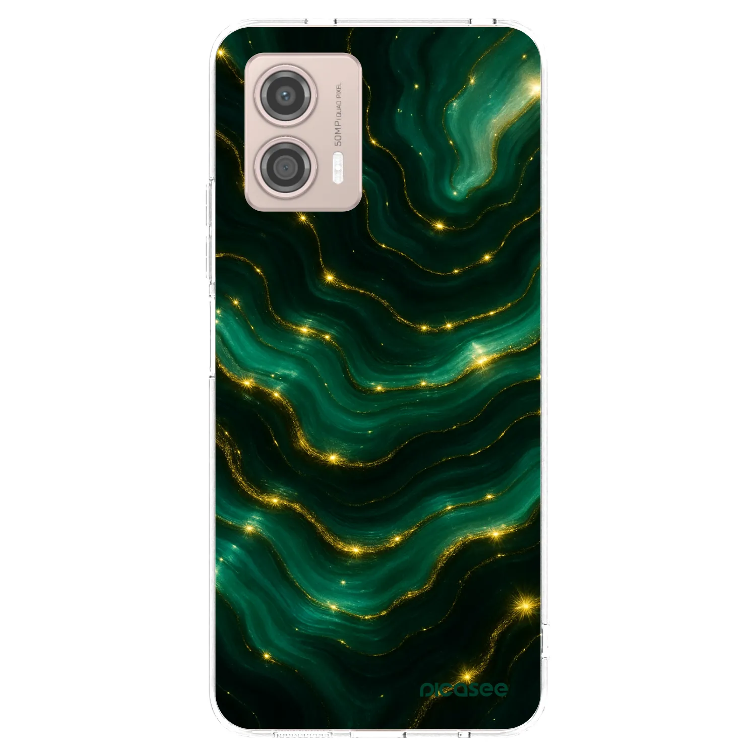 Picasee silikónový prehľadný obal pre Motorola Moto G53 5G - Emerald