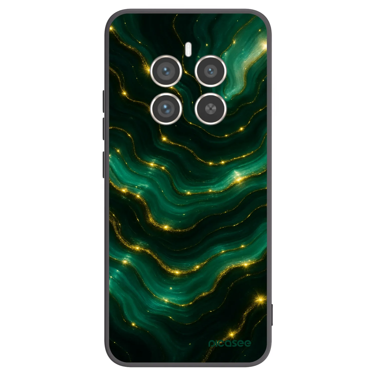 Picasee silikónový čierny obal pre Realme 12 Pro 5G - Emerald