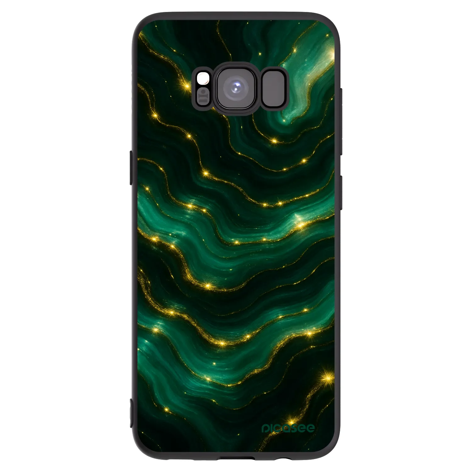 Picasee silikónový čierny obal pre Samsung Galaxy S8 G950F - Emerald