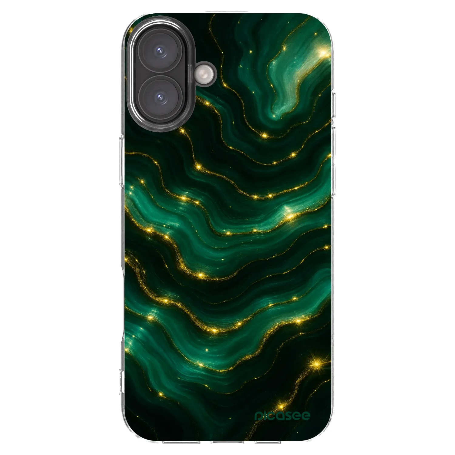 Picasee silikónový prehľadný obal pre Apple iPhone 16 Plus - Emerald