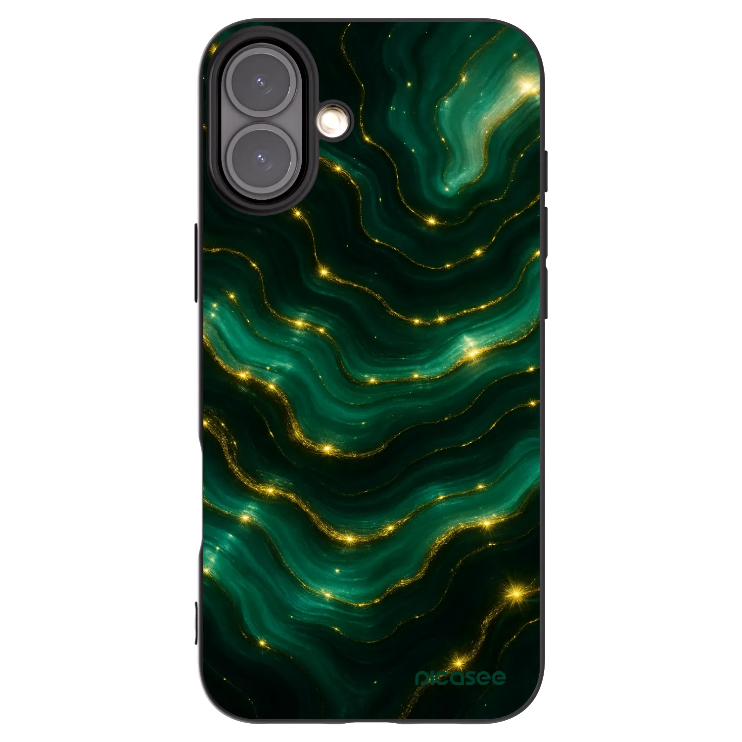 Picasee silikónový čierny obal pre Apple iPhone 16 Plus - Emerald