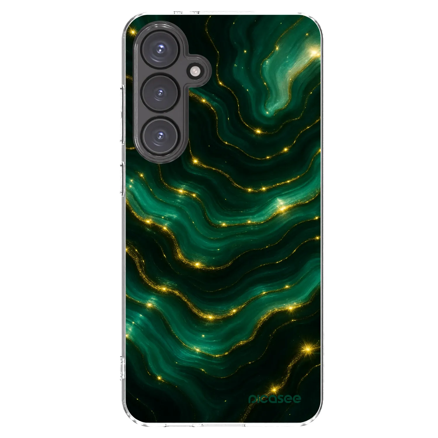 Picasee silikónový prehľadný obal pre Samsung Galaxy S24 FE S721B - Emerald